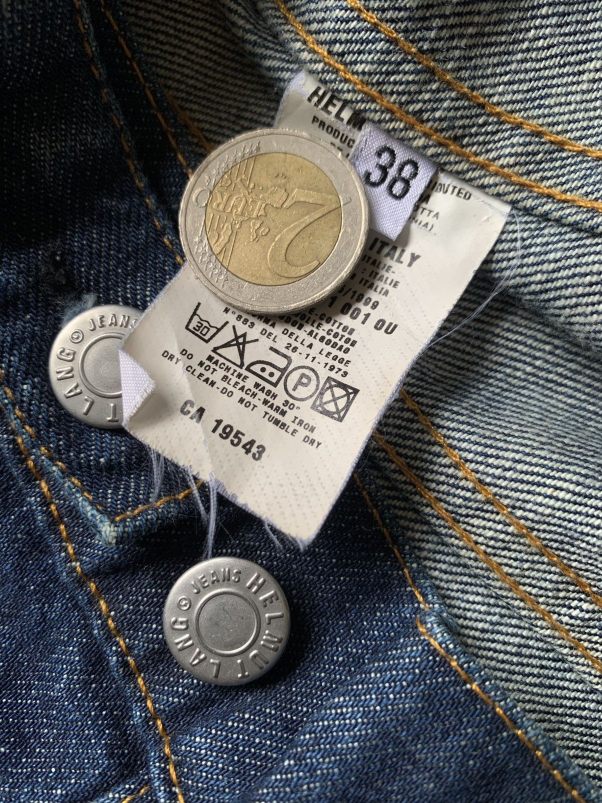Helmut Lang Vintage 1999 helmut lang classic denim Size US XXS / EU 40 - 7 Thumbnail