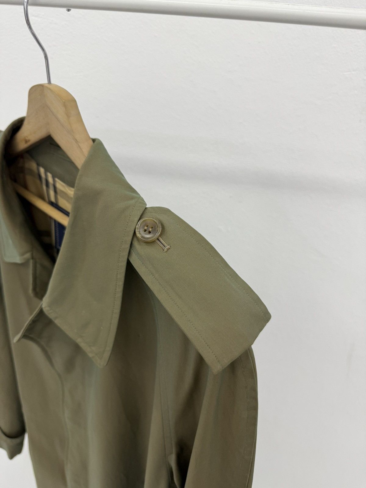 Burberry Prorsum BURBERRYS PRORSUM Trench Coat Nova Checkered Metallic Green Size US M / EU 48-50 / 2 - 16 Thumbnail