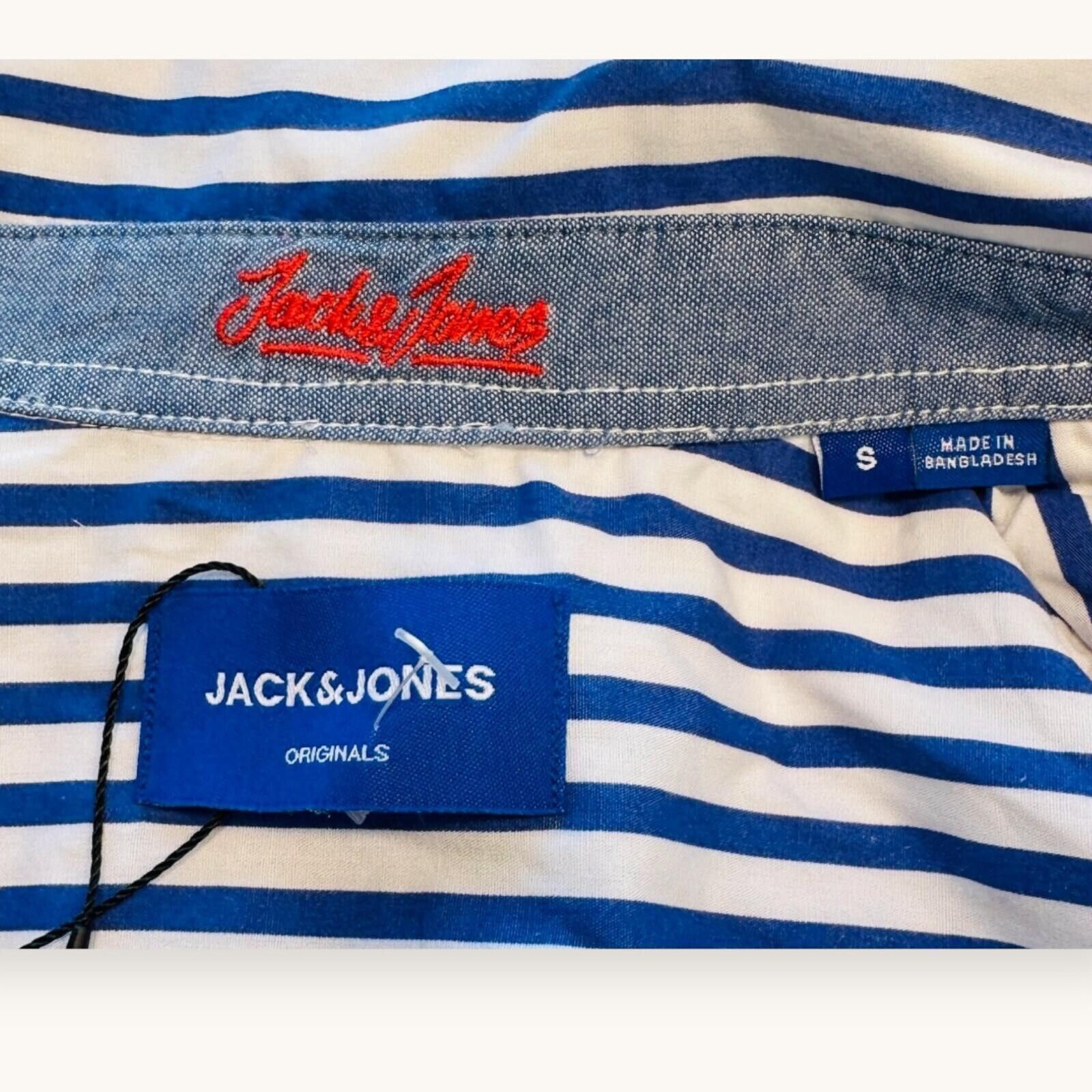 Jack & Jones Jack & Jones Shirt Men's UK Size S White and Blue Striped Size US S / EU 44-46 / 1 - 11 Thumbnail