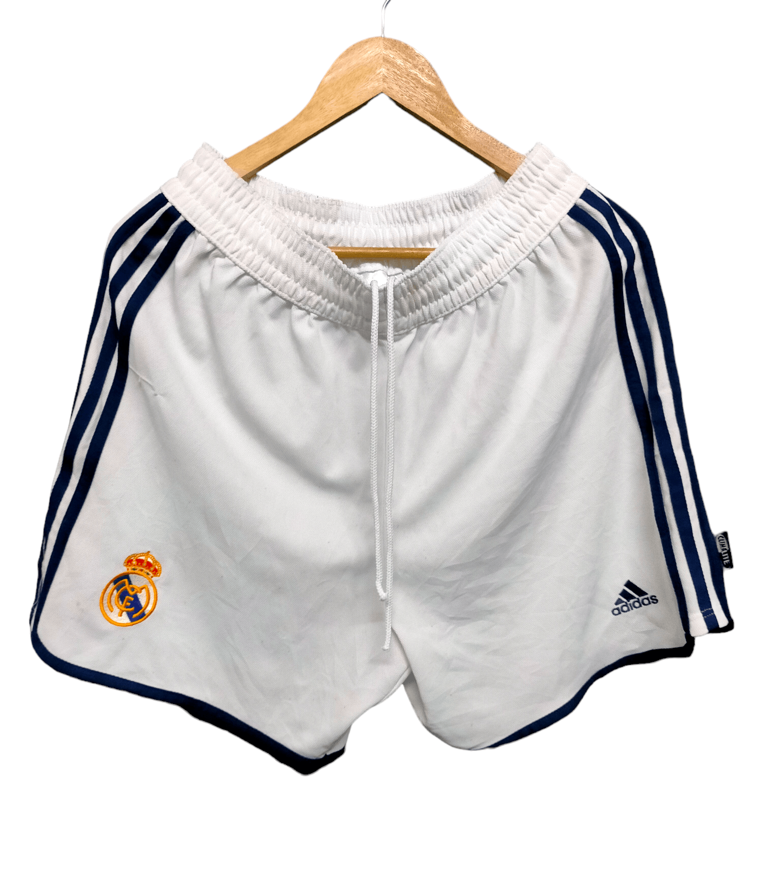 image of Adidas x Real Madrid Vintage 2001 Real Madrid Footbal Jersey Short Pants in White, Men's (Size 30)