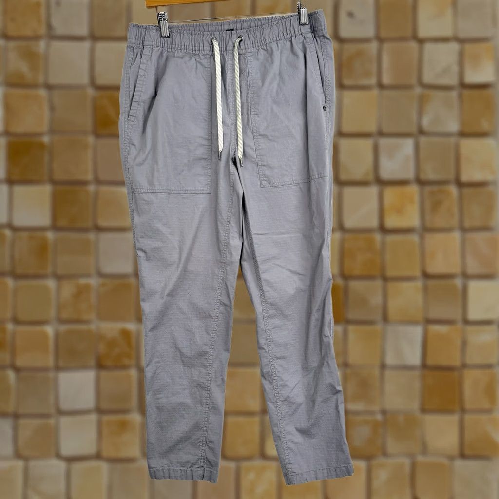 Vuori Vuori Mens Regular Pants V461 Ripstop DuraTerra Hiking Gray 30x27 Jogger Cotton Spandex Blended Activewear M Size US 31 - 1 Thumbnail