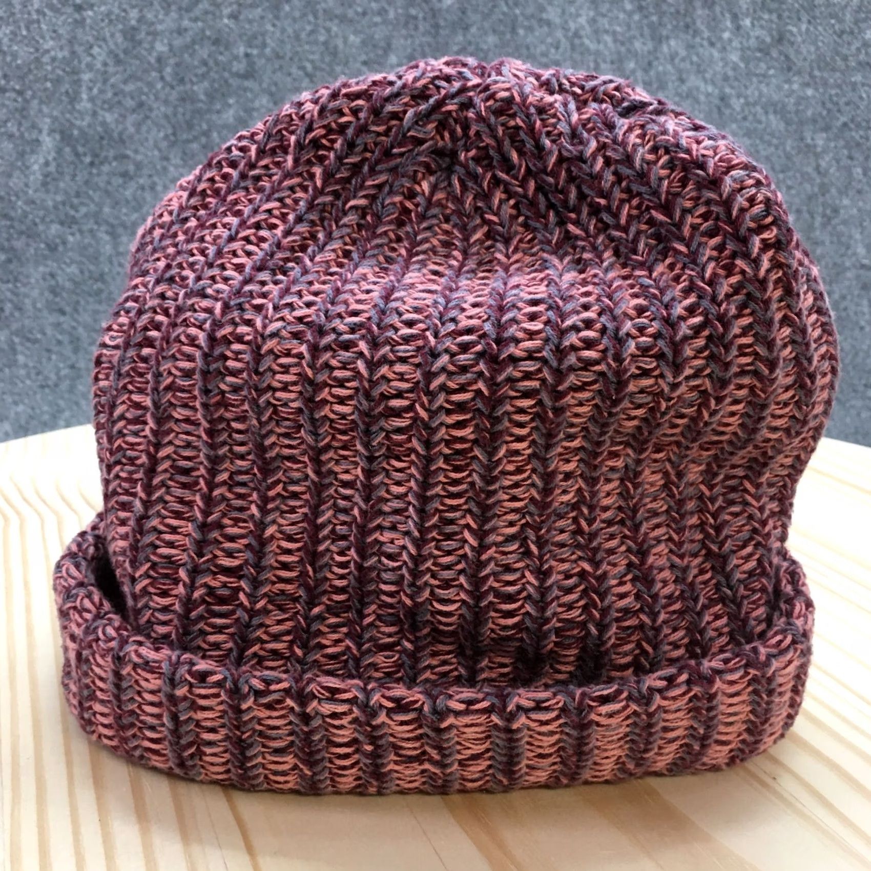 Vintage Love Your Melon Cuffed Winter Beanie Hat Women Pink Mesh Knit One Size Adjustable Size ONE SIZE - 5 Thumbnail