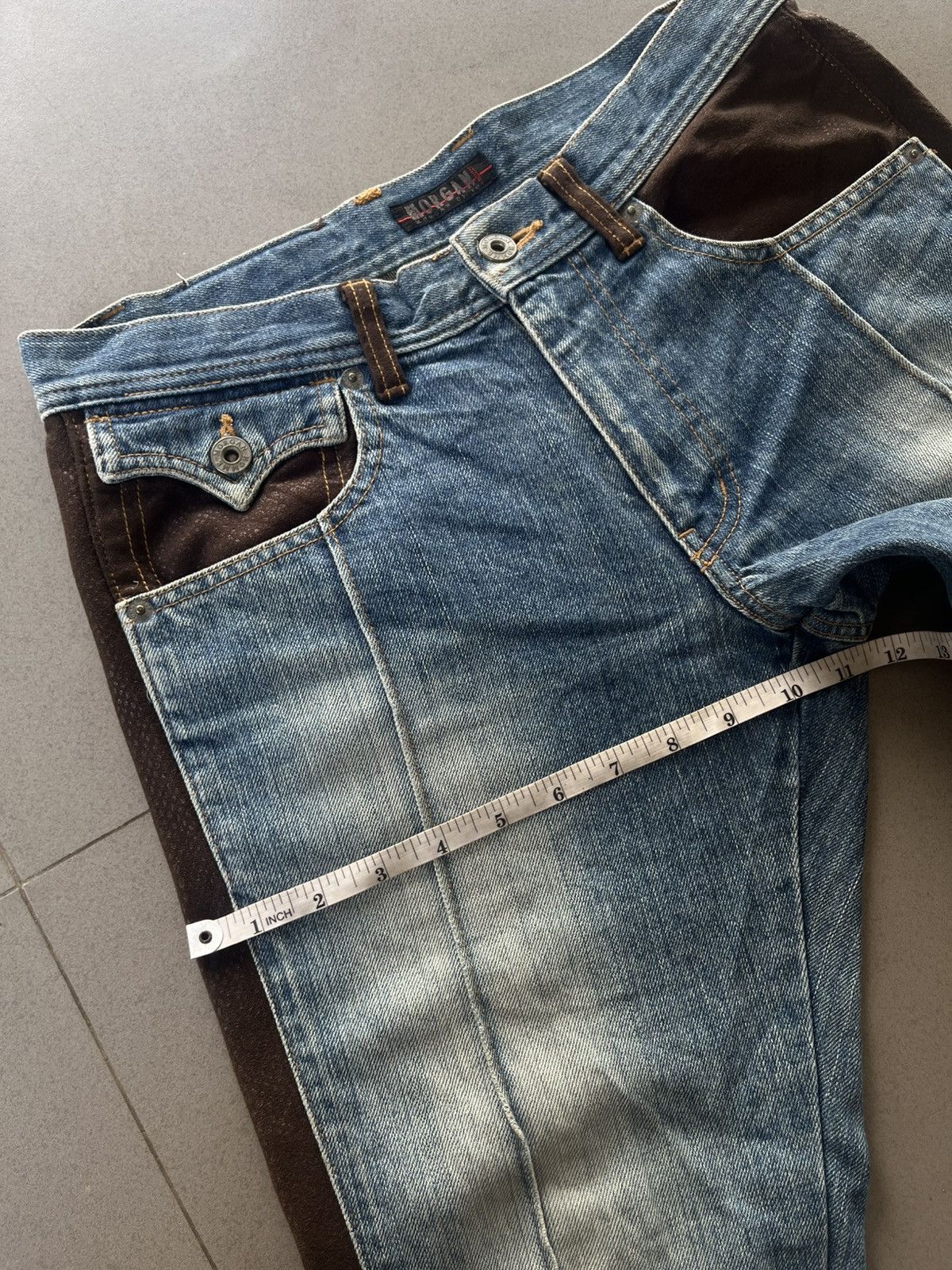 If Six Was Nine × Le Grande Bleu (L.G.B.) × Yasuyuki Ishii JAPANESE FLARE BOOTCUT PANTS MORGAN HOMME SNAKE LEATHER Size US 30 / EU 46 - 15 Thumbnail