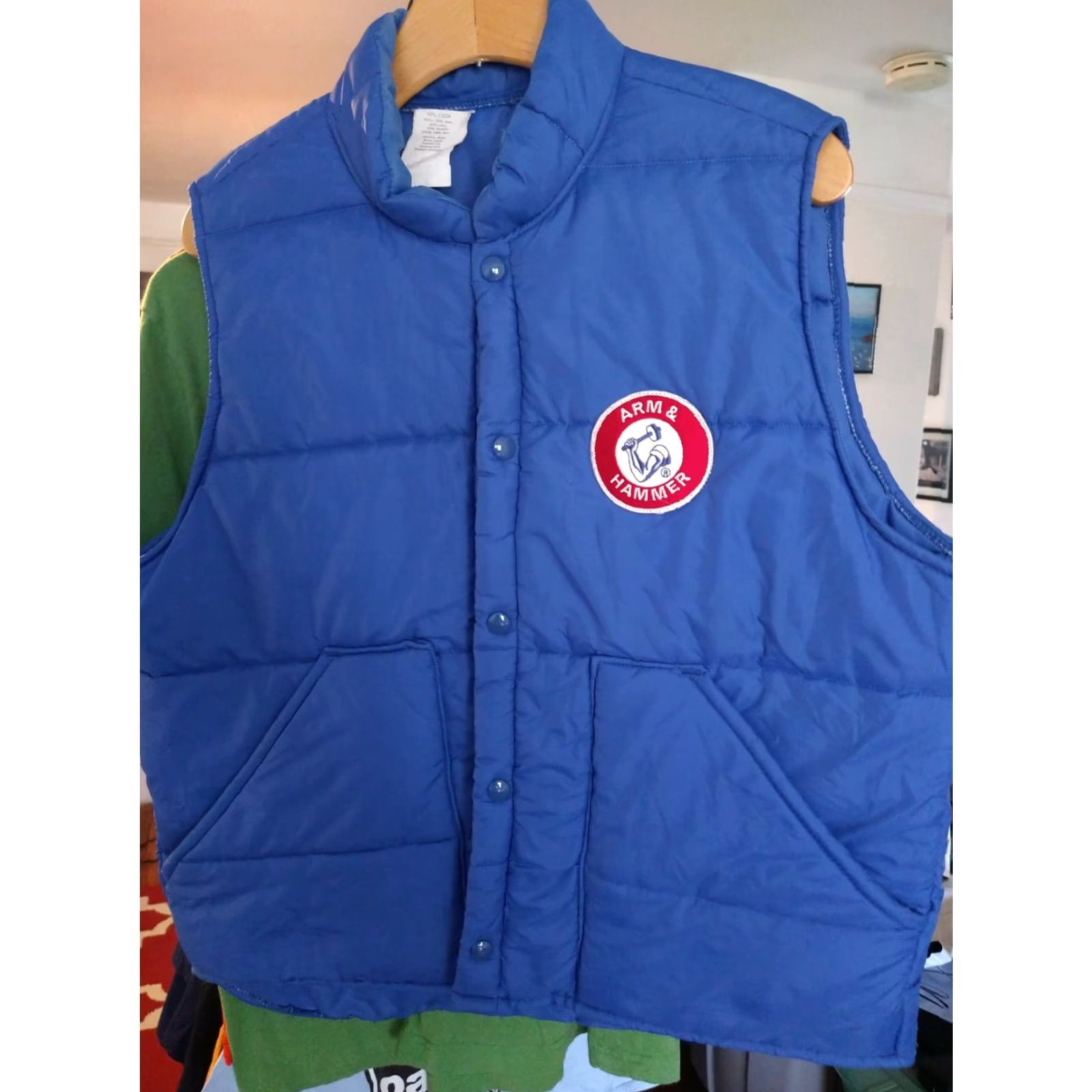 Vintage VINTAGE Arm & Hammer Nylon Vest L blue Mens Vest Quilted Nylon Zip Buttons Size US L / EU 52-54 / 3 - 2 Thumbnail