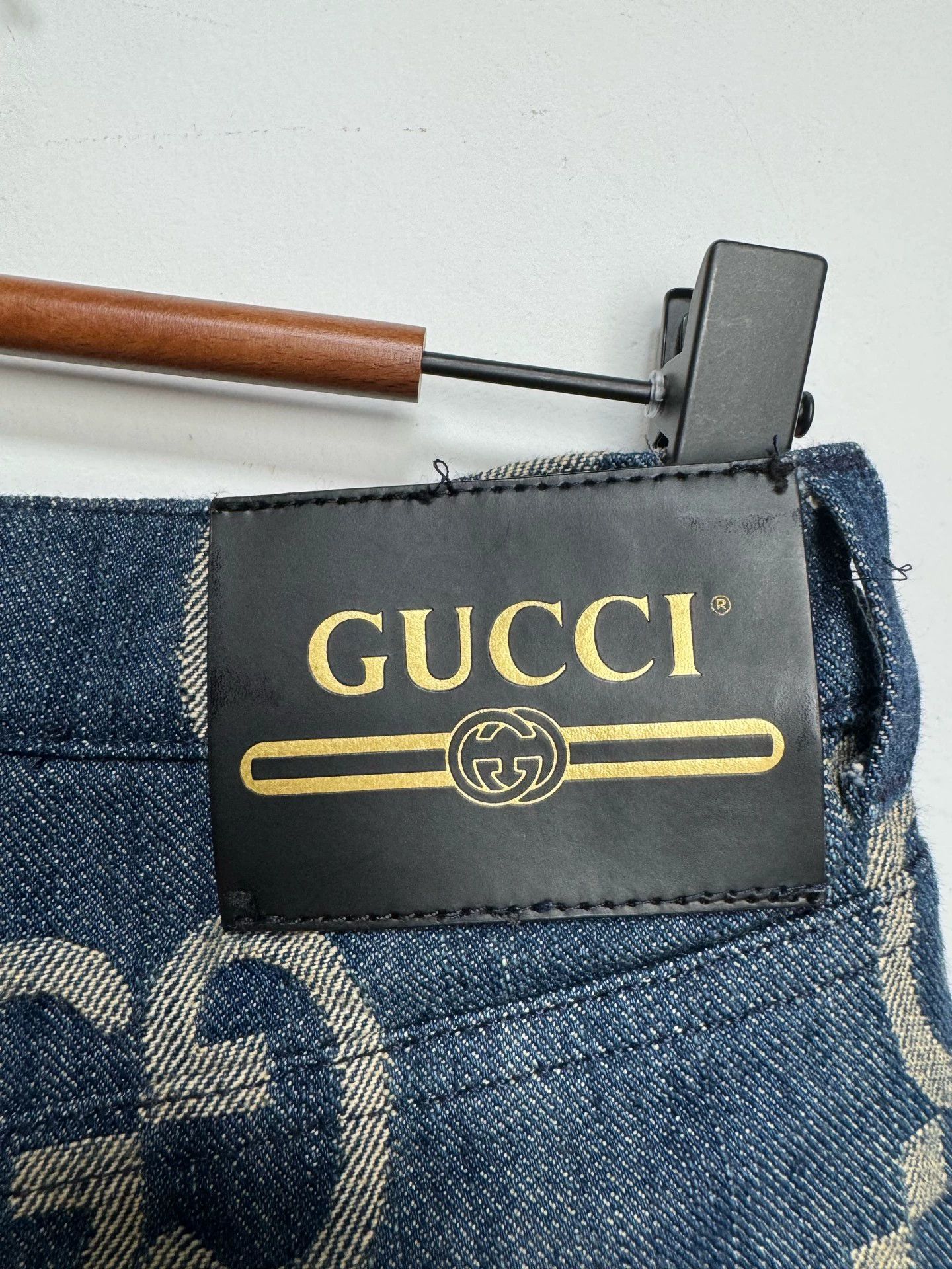 Gucci Gucci GG full logo denim jeans 27 Size 27" / US 4 / IT 40 - 5 Thumbnail