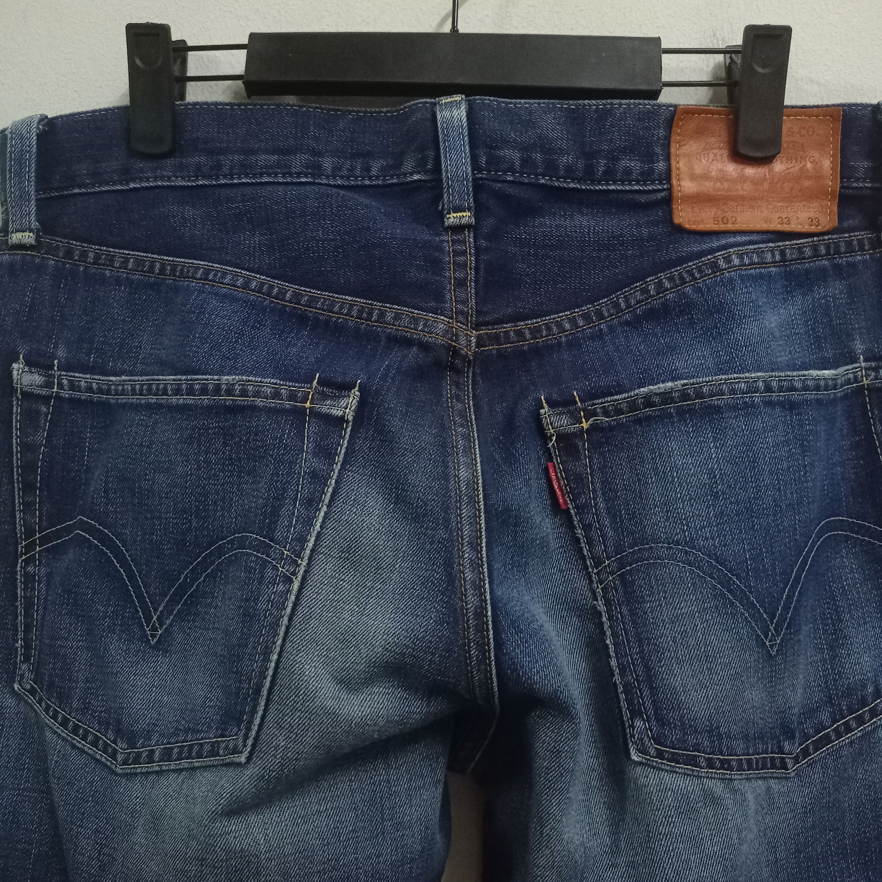 Levi's × Levi's Vintage Clothing Vintage 90s Levis 502 Blue Wash Distressed Baggy Jeans 34x29 Size US 34 / EU 50 - 6 Thumbnail
