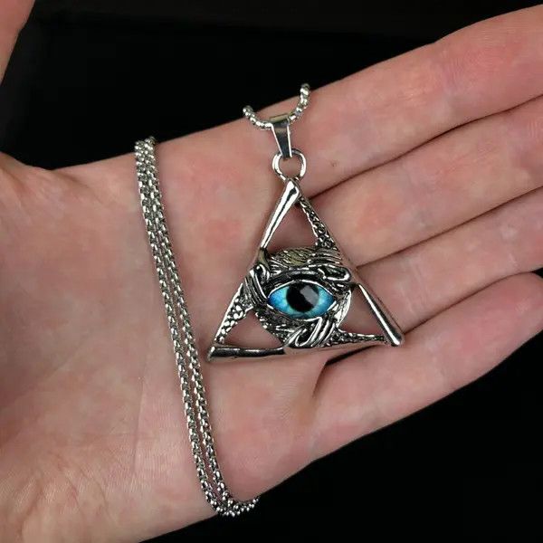 Jewelry Eye Hands Necklace Punk Chain Size ONE SIZE - 1 Thumbnail