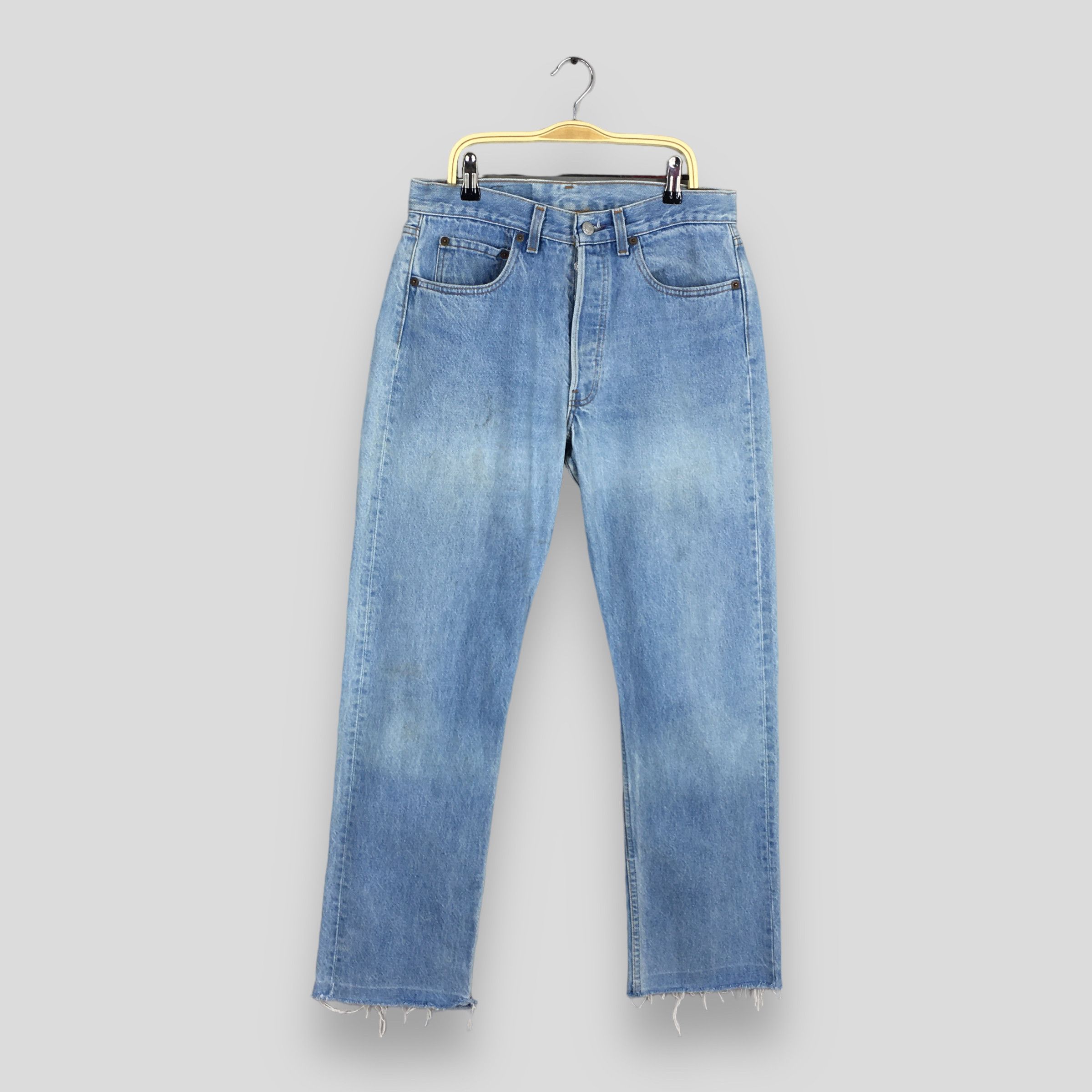 Size 30x29.5 Vintage 90s Levi's 501 Faded Blue Jeans