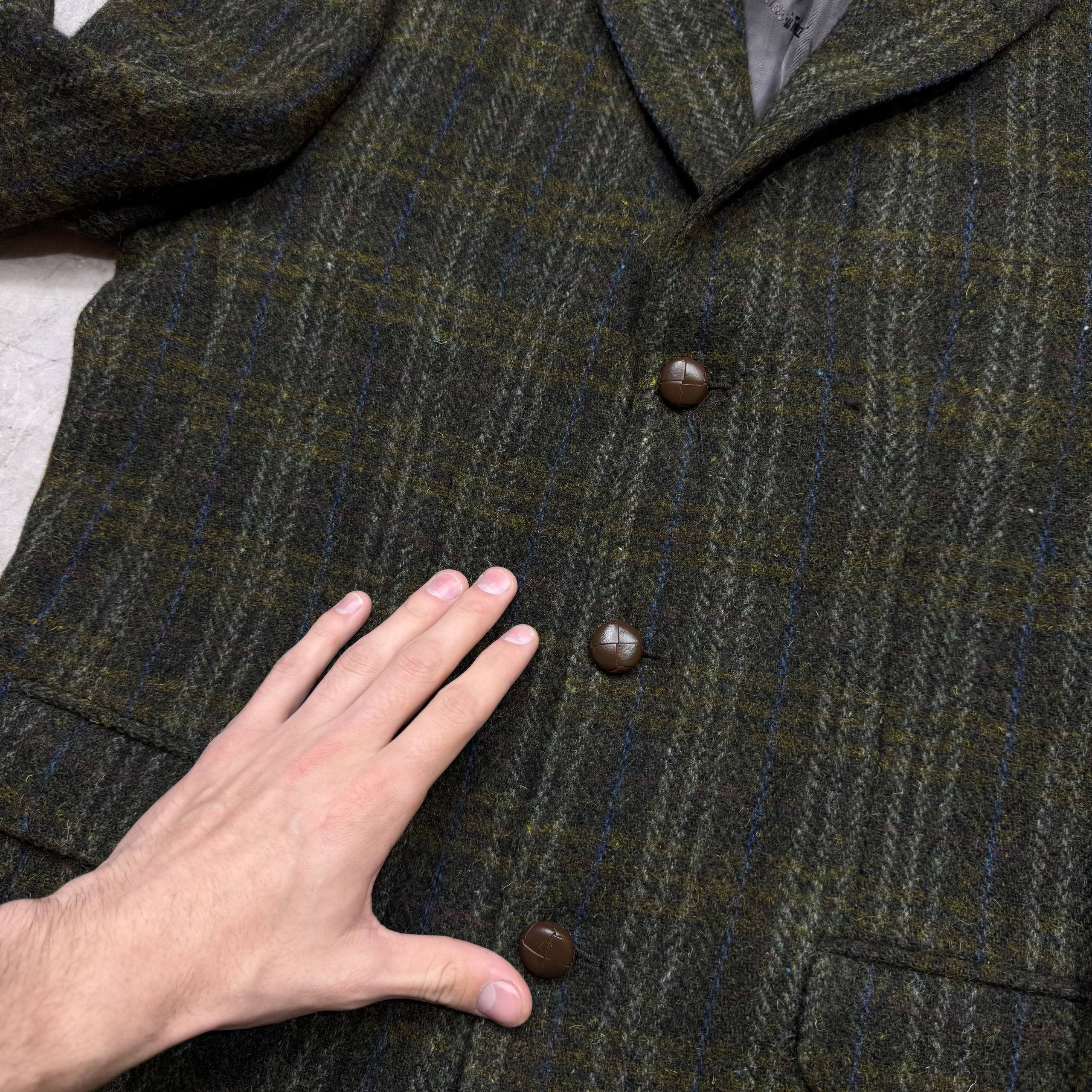 Harris Tweed Harris Tweed Blazer Handwoven 80s Scottish Wool Herringbone Size US S / EU 44-46 / 1 - 4 Thumbnail