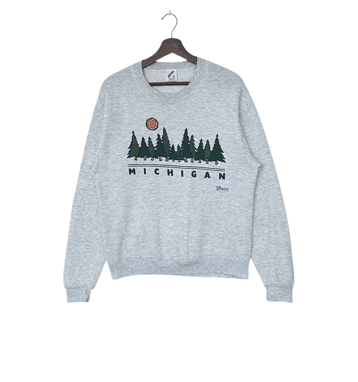 Vintage Vintage Michigan Made In Usa Sweatshirt 1990s Size US M / EU 48-50 / 2 - 1 Thumbnail