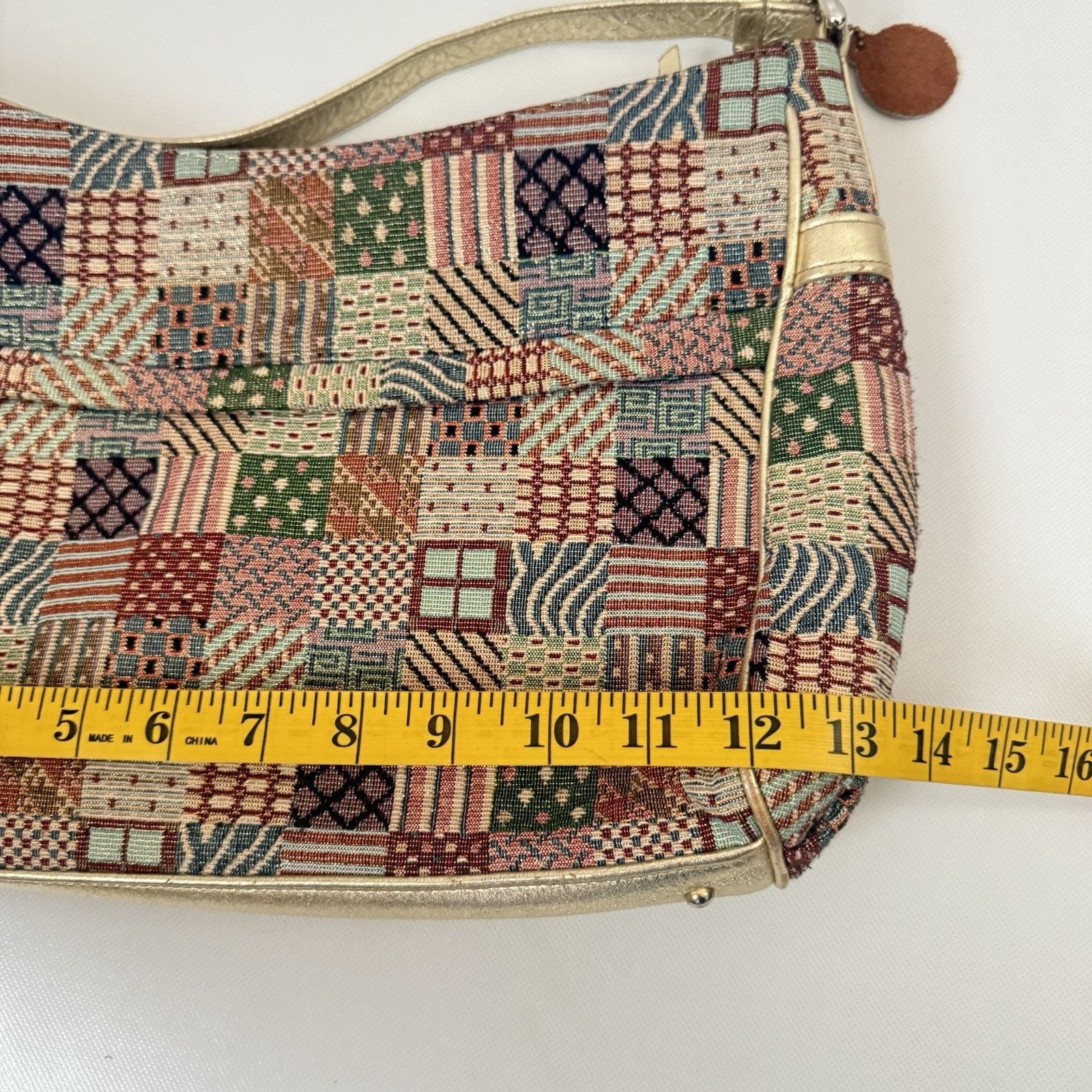 SAS Vtg SAS Tapestry Leather Patchwork Purse Grandmacore Size ONE SIZE - 10 Thumbnail