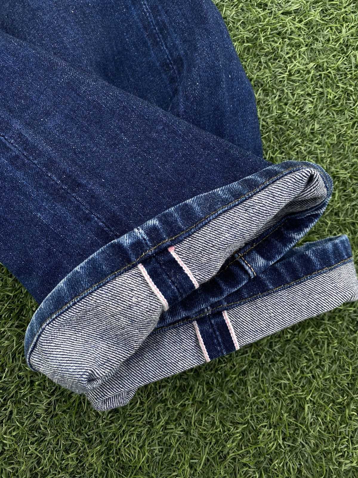Evisu × Japanese Brand EVISU 9055 PHILIP GOSS LEATHER BUCKLE BACK SELVEDGE Size US 35 - 11 Thumbnail