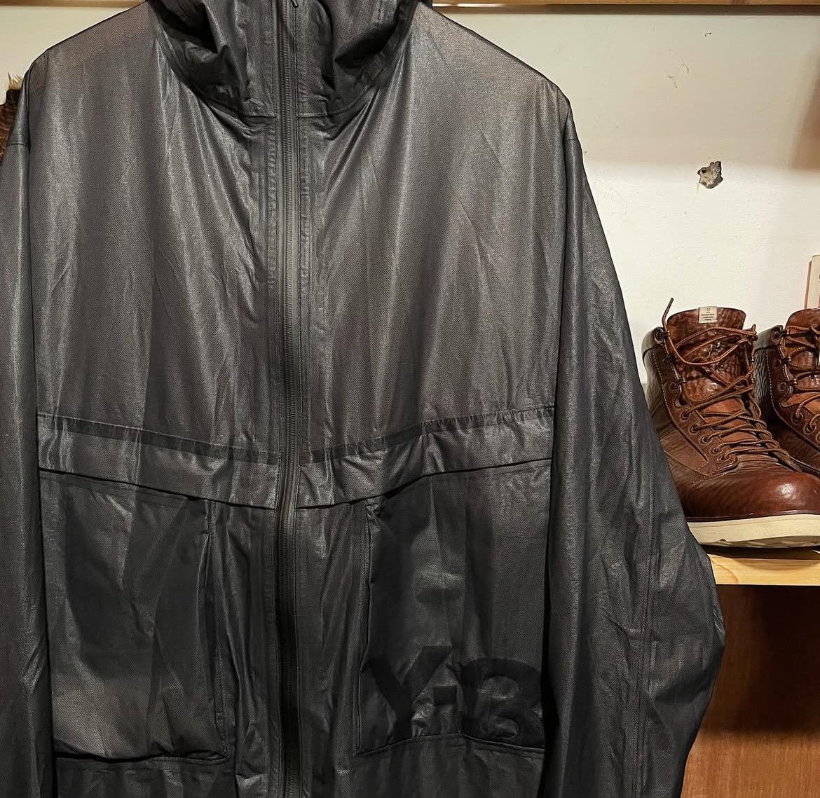 Yohji Yamamoto 2000s Y-3 Adidas C1 Sheer Nylon Windbreaker Jacket Sample Size US M / EU 48-50 / 2 - 2 Thumbnail