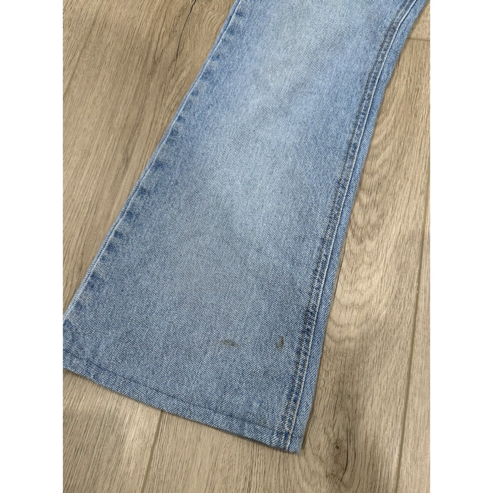 Denime VINTAGE Mudd Jeans Denim Jeans Flared 8.5-10.5 Rise 90s Y2K Blue Sz 7 27x30 Womens Juniors Button Pockets Size 27" / US 4 / IT 40 - 4 Thumbnail