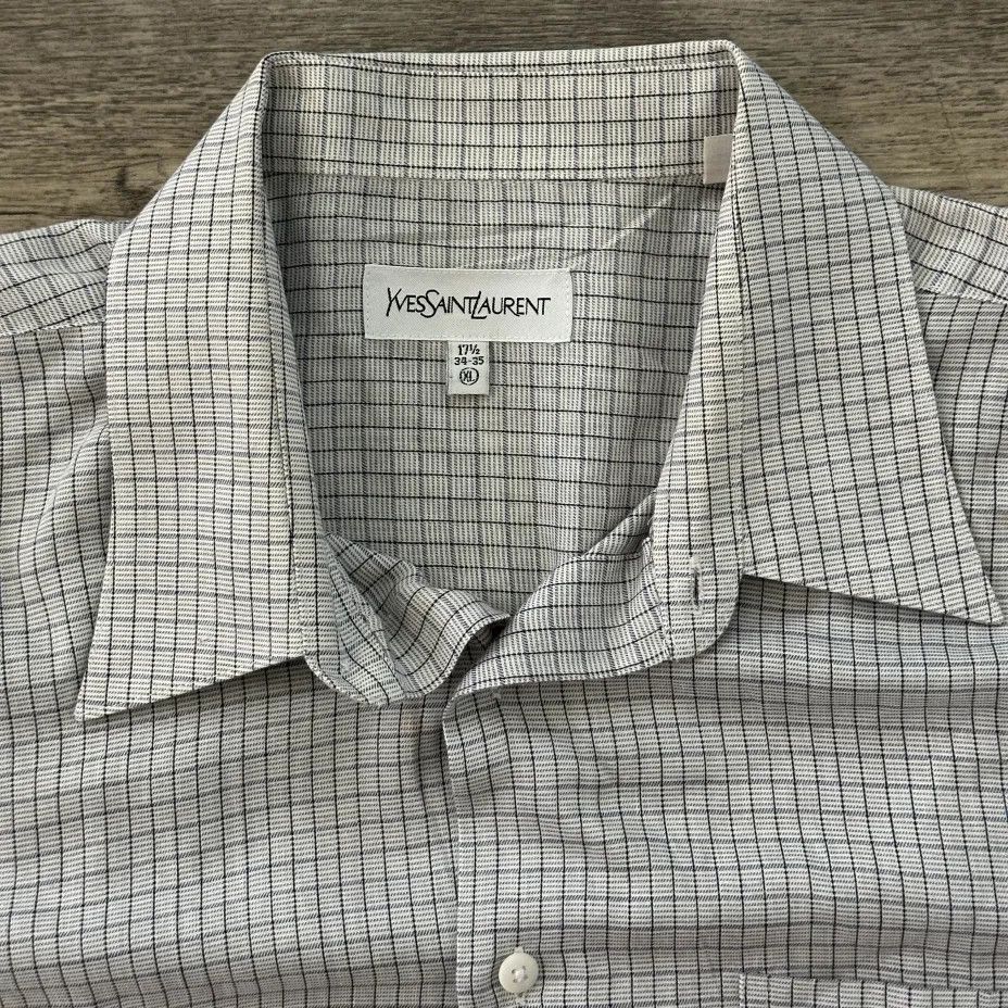 Yves Saint Laurent Yves Saint Laurent YSL Checkered Button Down Shirt Size US XL / EU 56 / 4 - 2 Thumbnail