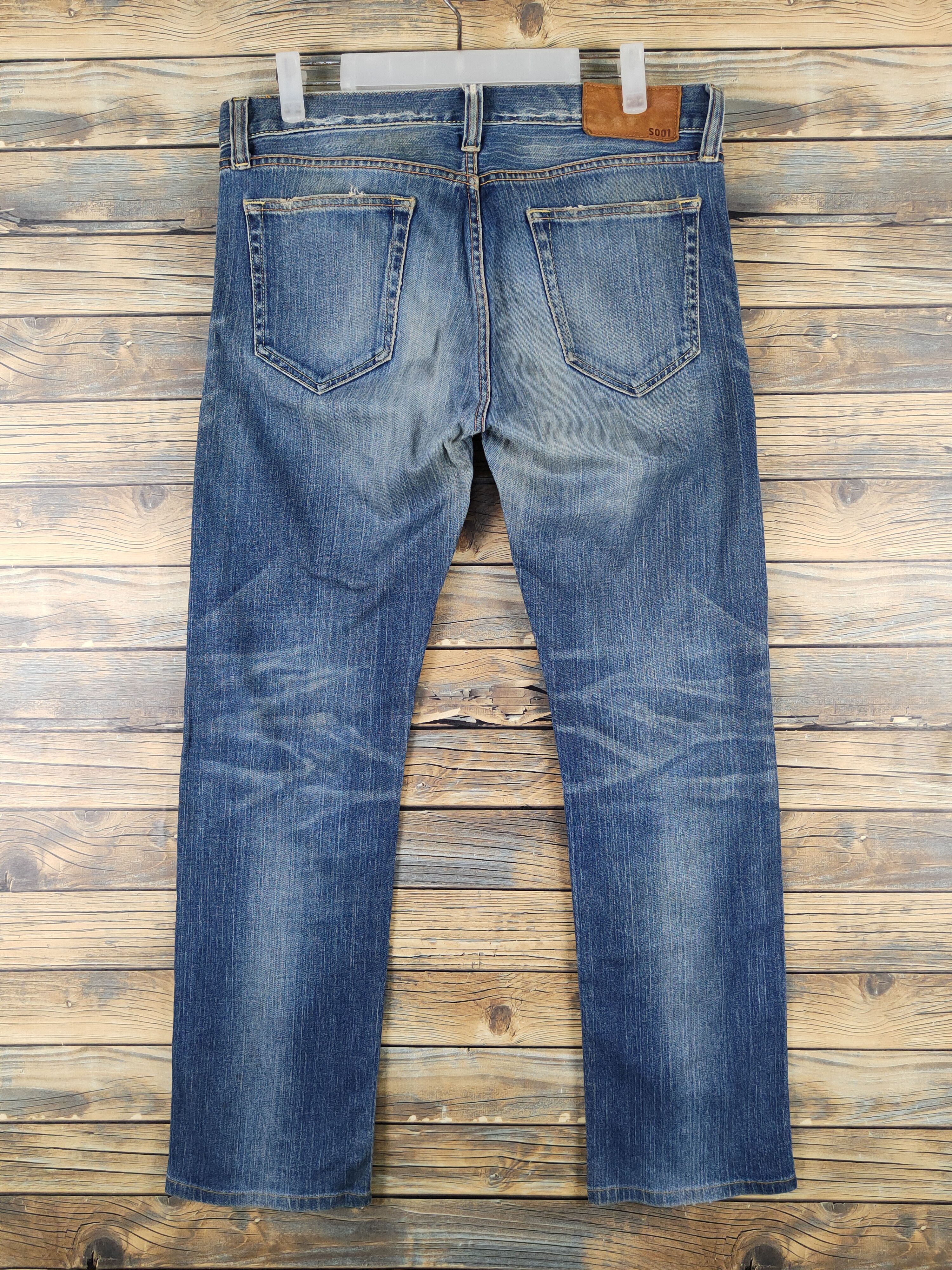 Japanese Brand Uniqlo Blue Distressed Ripped Jeans #W1307 Size US 33 - 7 Thumbnail
