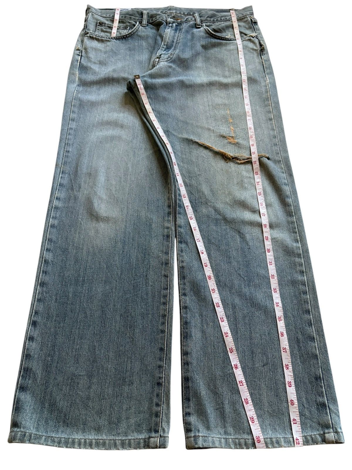 Edwin Vintage Japanese Edwin Rusty Mud Wash Ripped Baggy Jeans Size US 36 / EU 52 - 13 Thumbnail