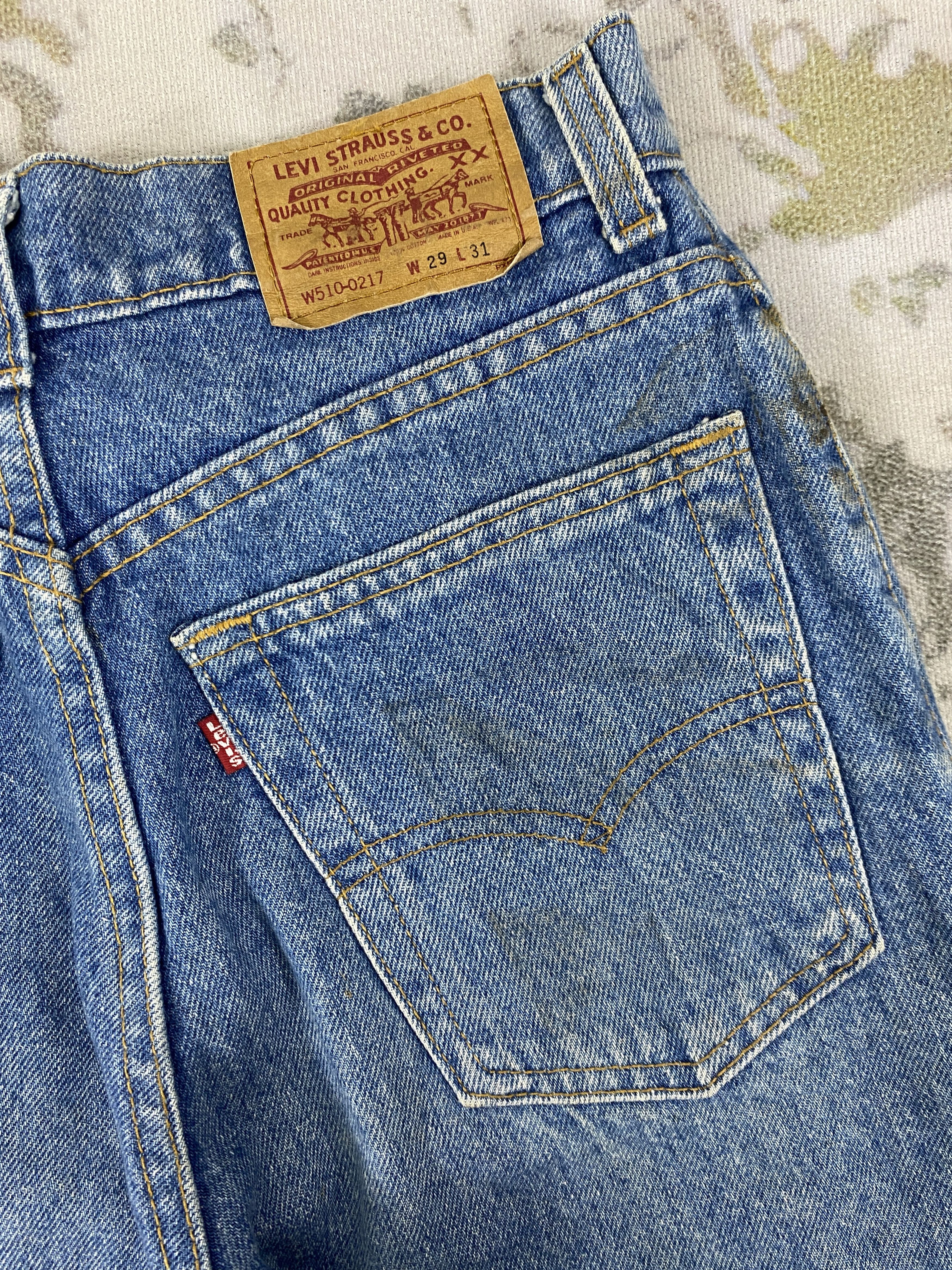 Levi's Faded Blue Vintage Levi's 510 Jeans 27x31.5 Denim JN3487 Size US 27 - 10 Thumbnail
