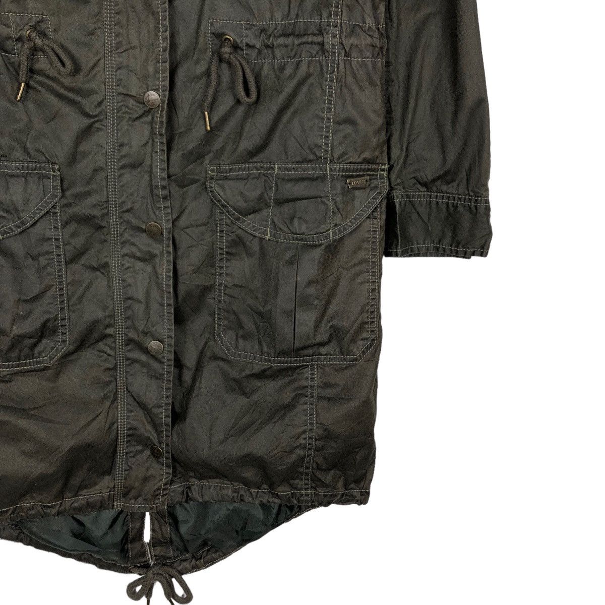 Japanese Brand 🔥Vintage Wax Fish Tail Parka Jacket Levi’s Biker Parachute Size US S / EU 44-46 / 1 - 5 Thumbnail