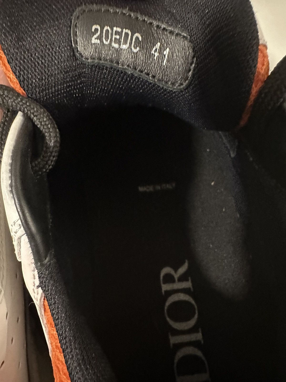 Dior Dior B22 Sneaker White, Orange and Black Size US 8 / EU 41 - 6 Thumbnail