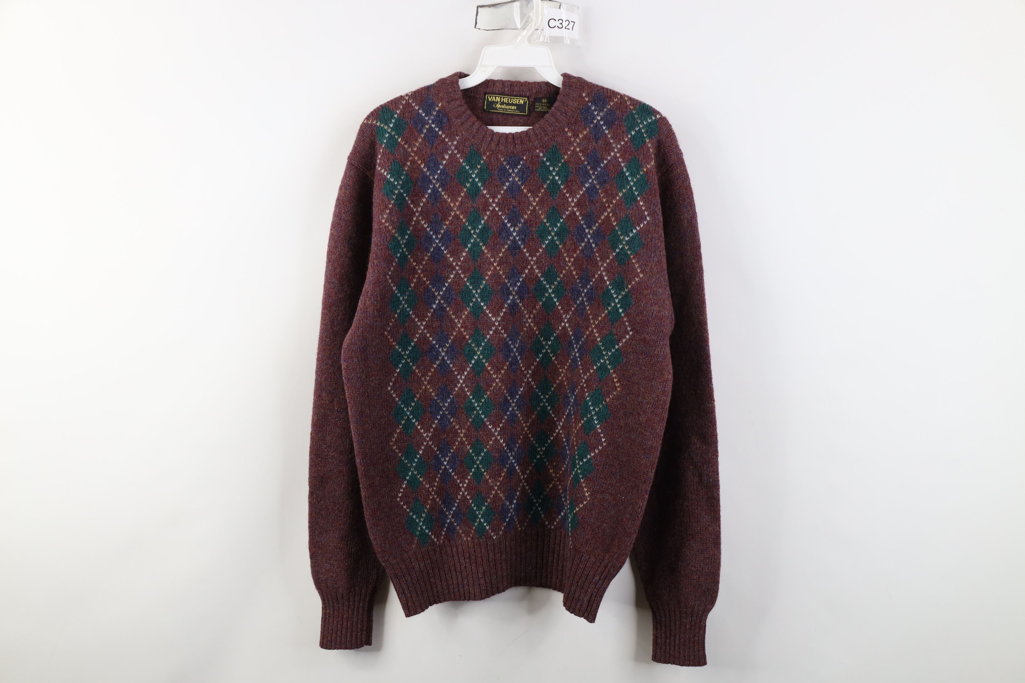 Vintage Vintage 70s Streetwear Argyle Diamond Crewneck Sweater Size M / US 6-8 / IT 42-44 - 1 Thumbnail
