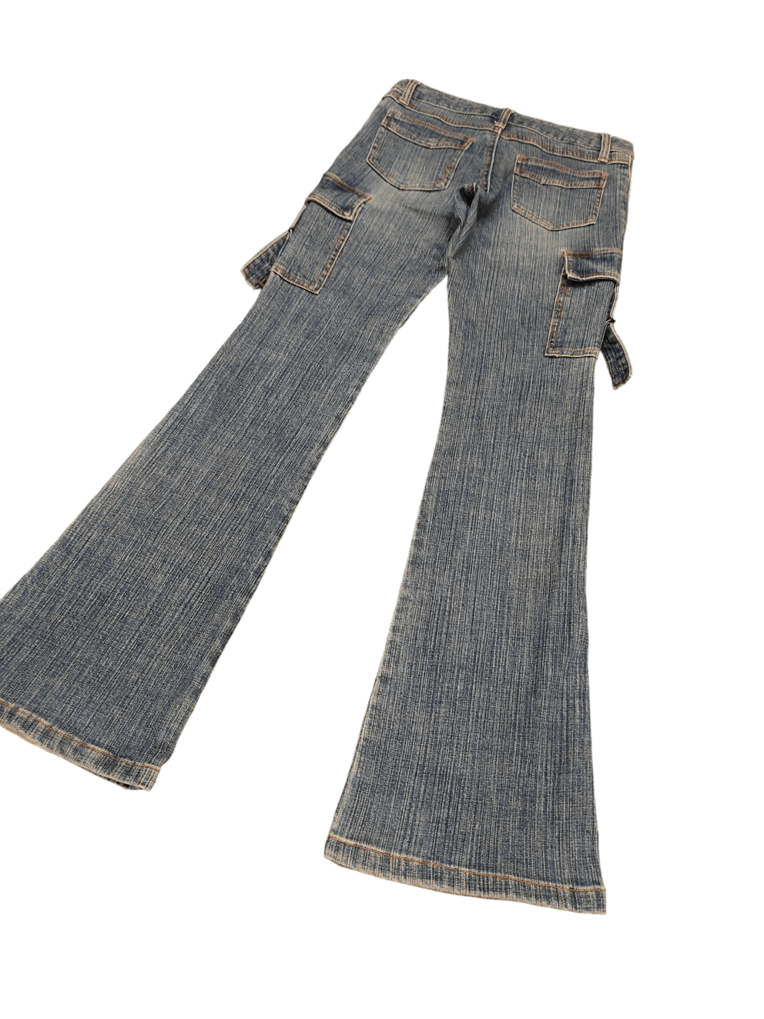 GOSTAR DE FUGA Flare Jeans Japan Cargo Faded Low Rise Boot Cut Y2k Goa Size US 27 - 12 Thumbnail