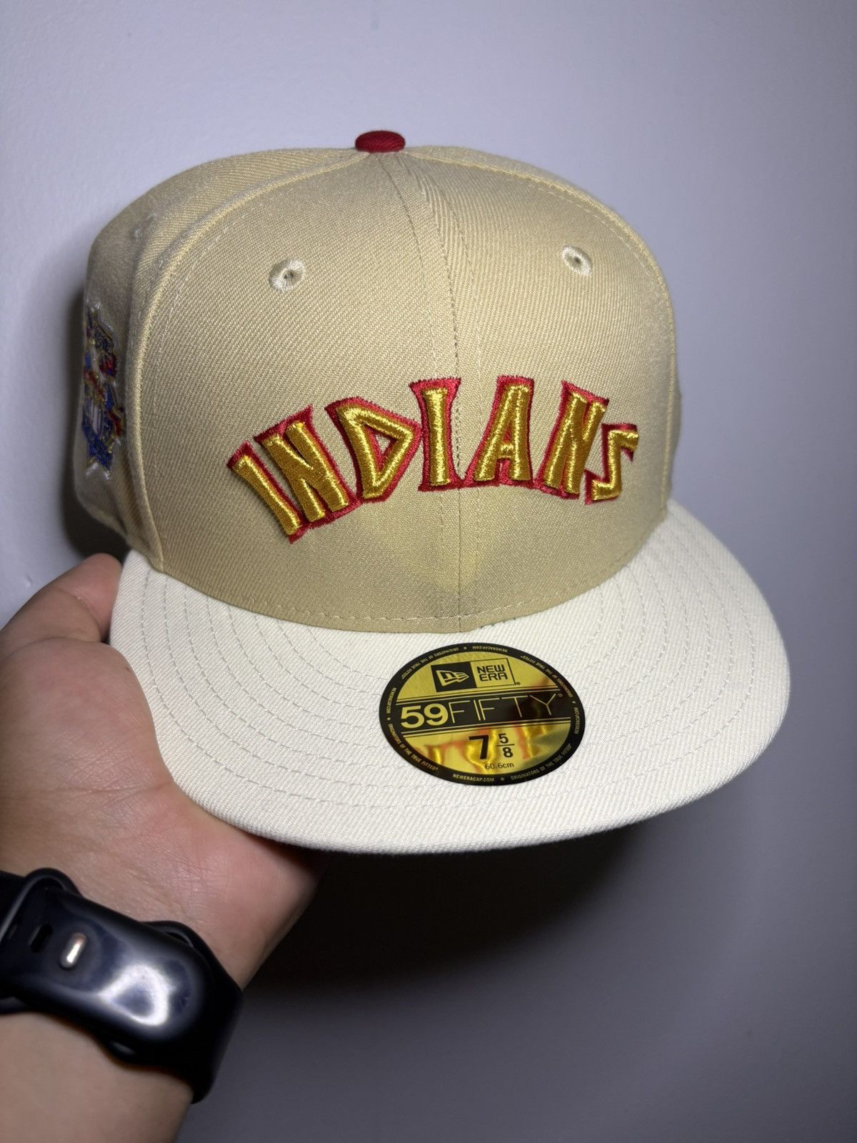 Sz 7 5/8 Brand New MLB Cleveland Indians Fitted Hat