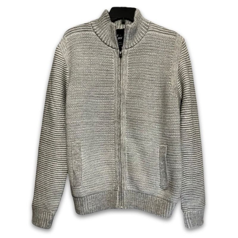 Other Xray Sweater Long Sleeves Mock Neck Ribbed Zip Gray L NWOT Size US L / EU 52-54 / 3 - 1 Thumbnail