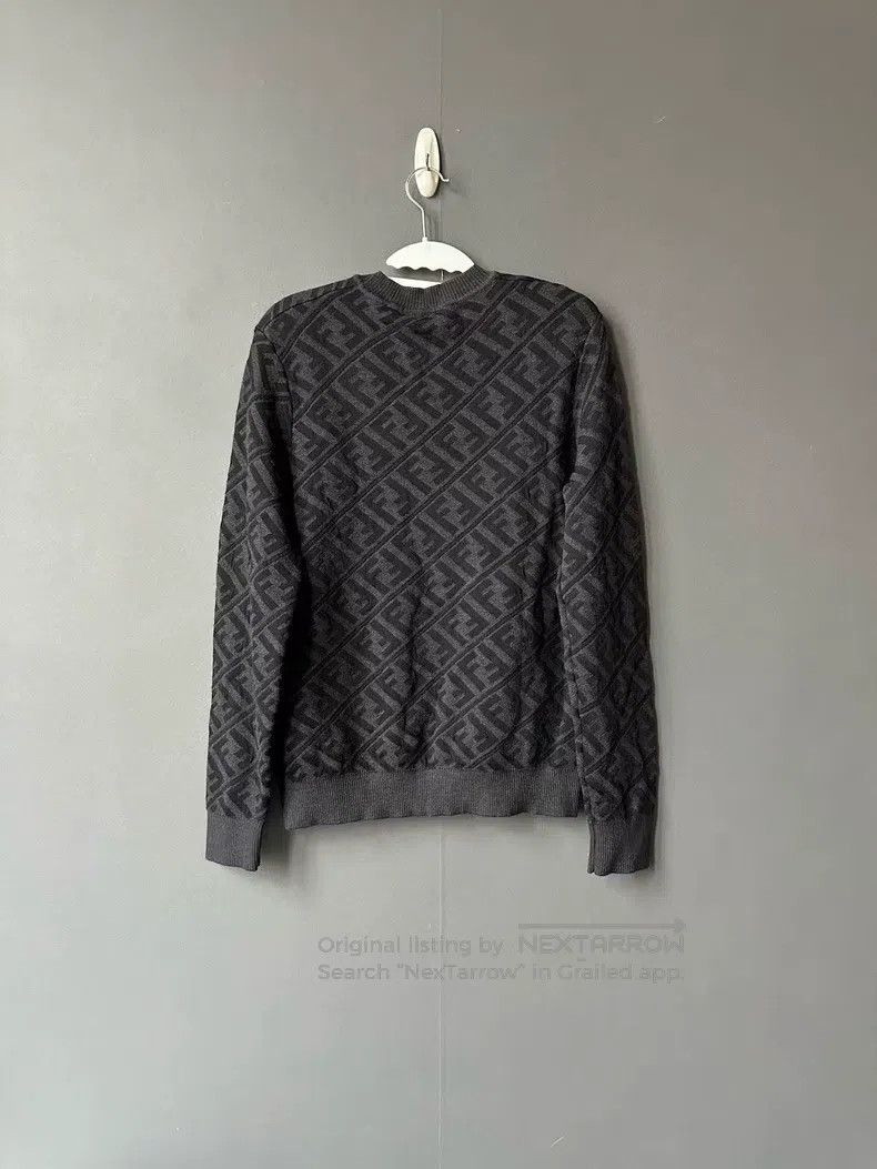 Fendi Fendi Black full-printed wool sweater Size US M / EU 48-50 / 2 - 2 Thumbnail