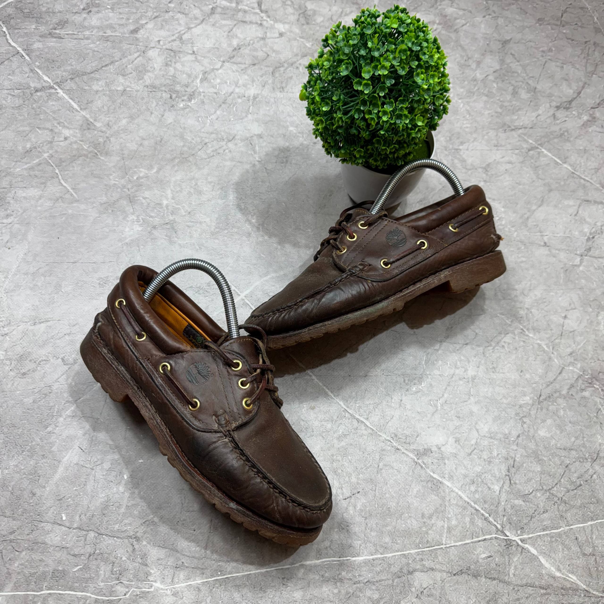 Timberland Vintage 90s Timberland Brown Leather Loafers Size 7W Size US 7 / EU 40 - 8 Thumbnail
