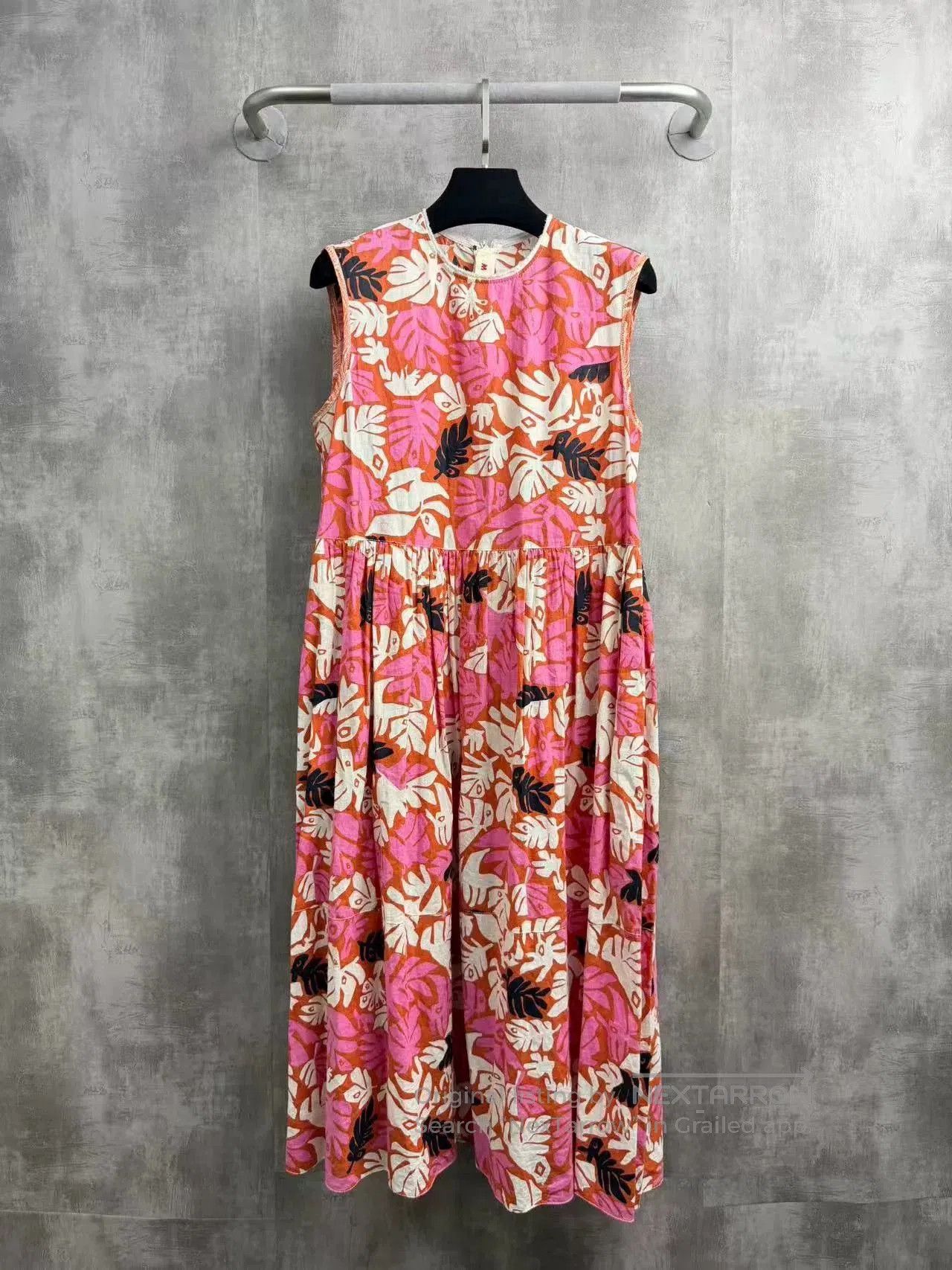 Marni Marni Geometric Leaf Print Linen Dress. Size S / US 4 / IT 40 - 1 Thumbnail