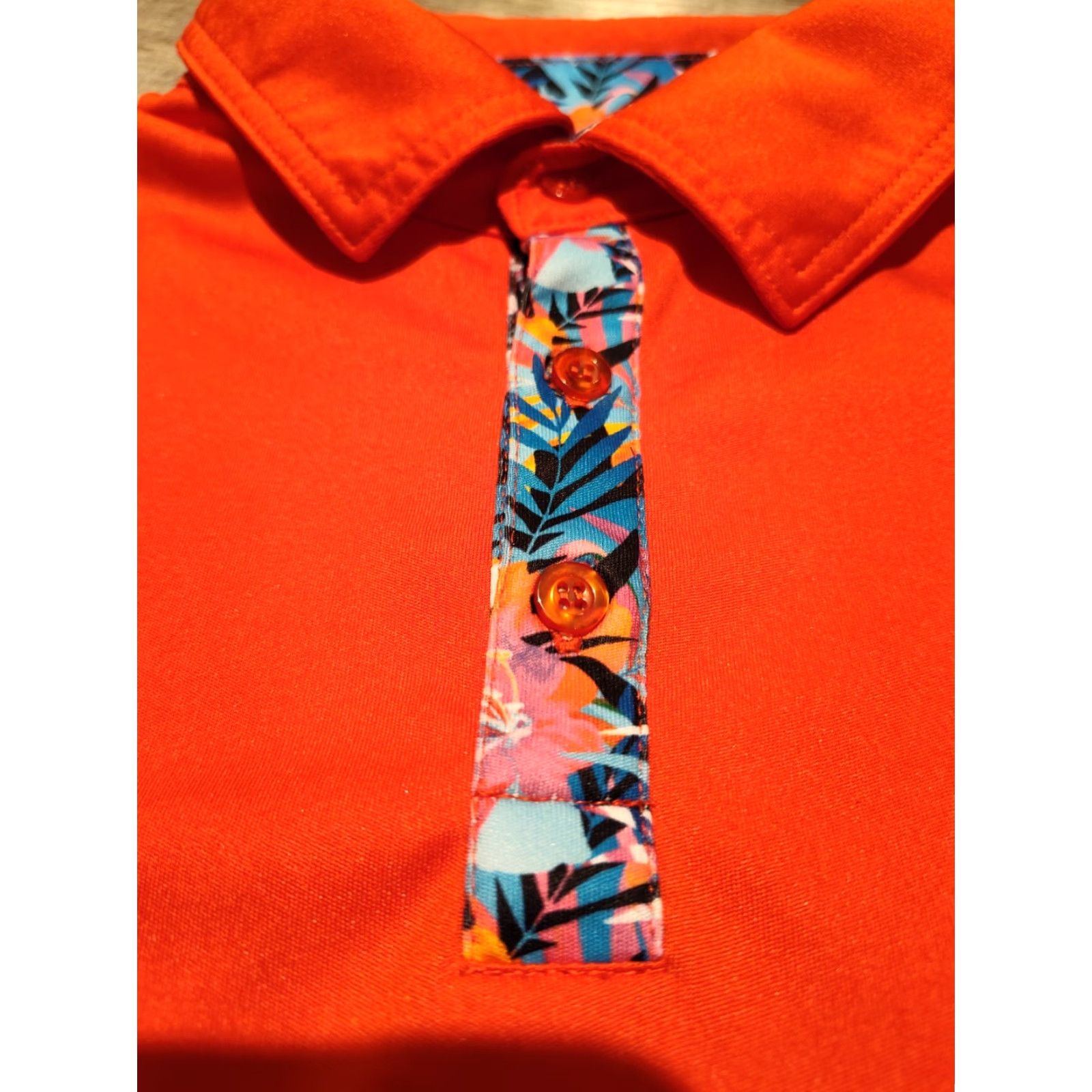 Vintage Loudmouth Polo Shirt Mens XL Red Golf Performance Stretch Polyester Short Sleeve Button Collar EUC Size US XL / EU 56 / 4 - 5 Thumbnail