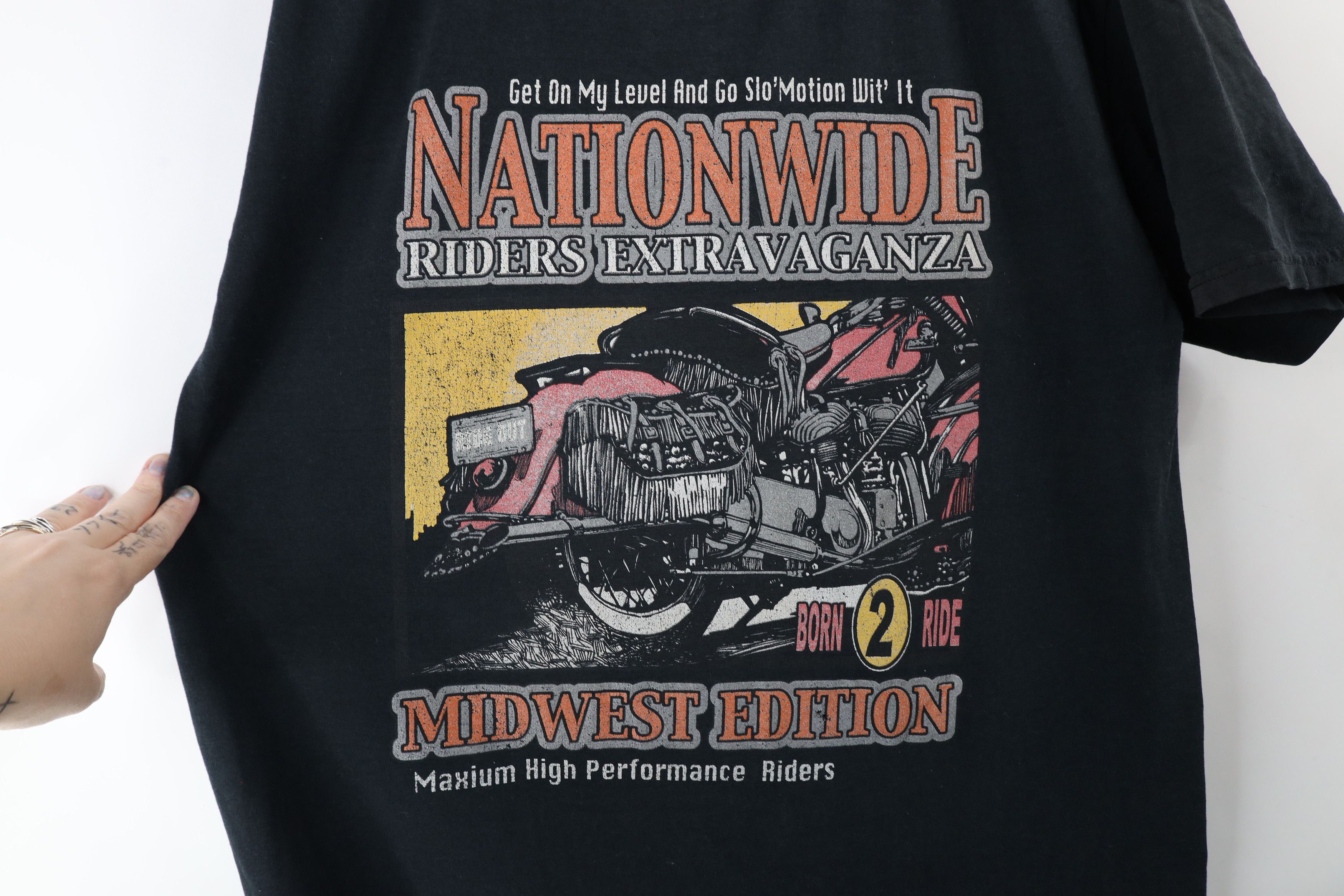 Vintage Vintage 90s Riders Extravaganza Motorcycle T-Shirt Size US L / EU 52-54 / 3 - 4 Thumbnail