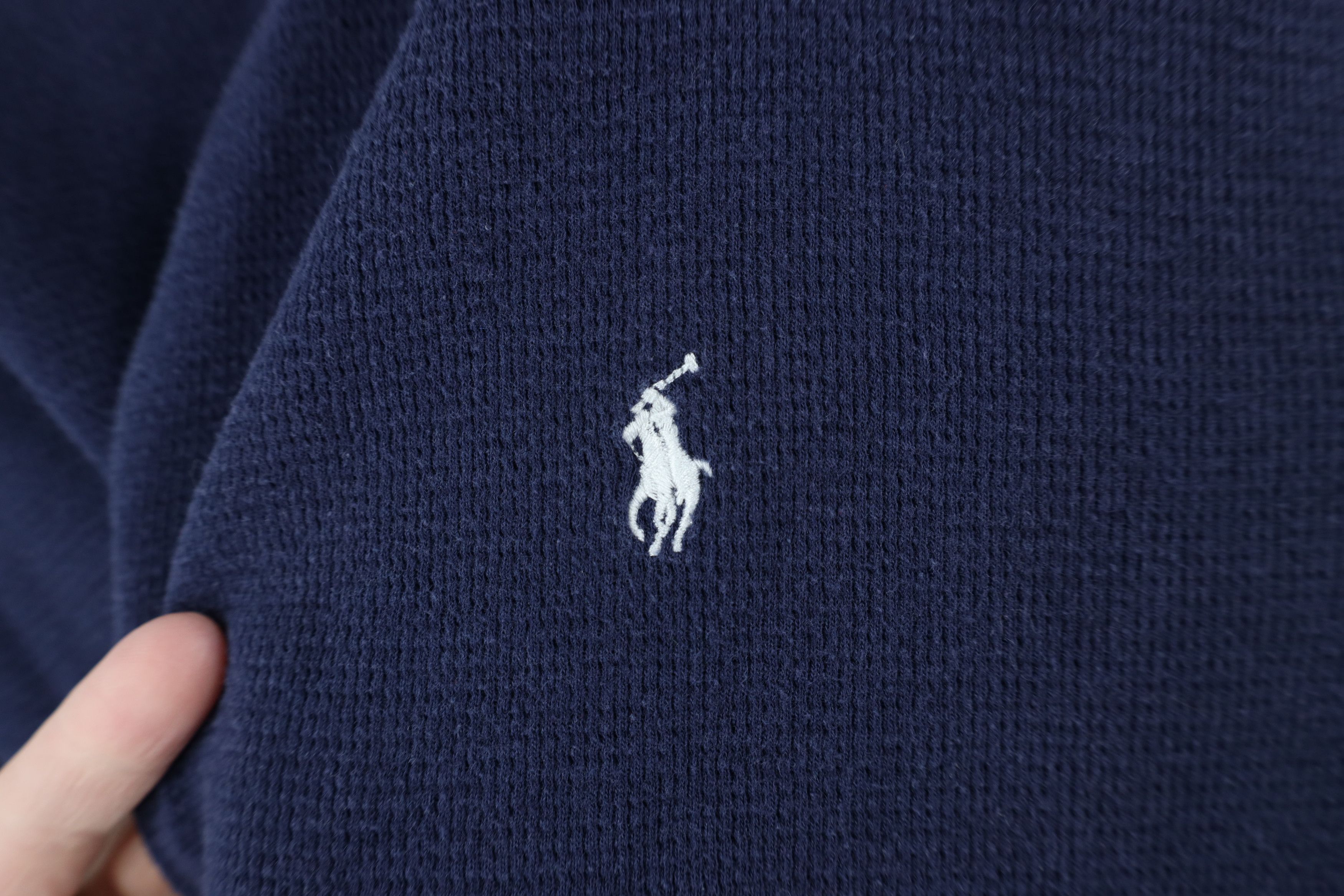 Ralph Lauren × Vintage Vintage Ralph Lauren Thermal Waffle Knit Long Sleeve T-Shirt Size US L / EU 52-54 / 3 - 4 Thumbnail