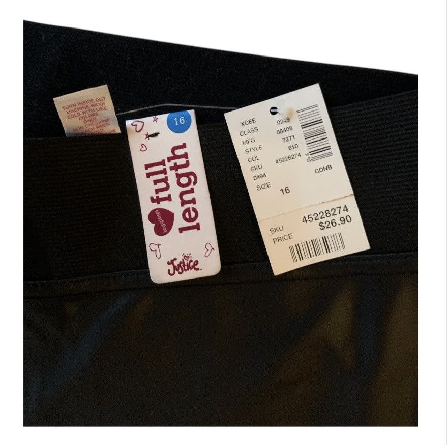 Other NWT Black Two-Tone Faux Leather Full Length Skinny Leggings Size 30" / US 8 / IT 44 - 5 Thumbnail