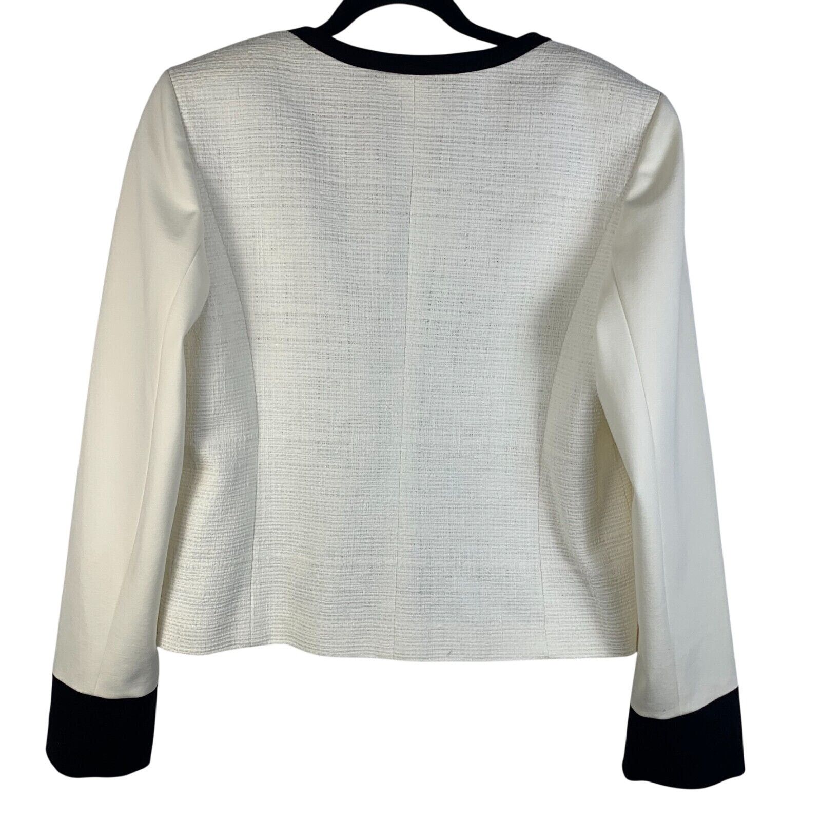 Other Classiques Entier Women’s Jacket Large White with Black Trim Size L / US 10 / IT 46 - 5 Thumbnail