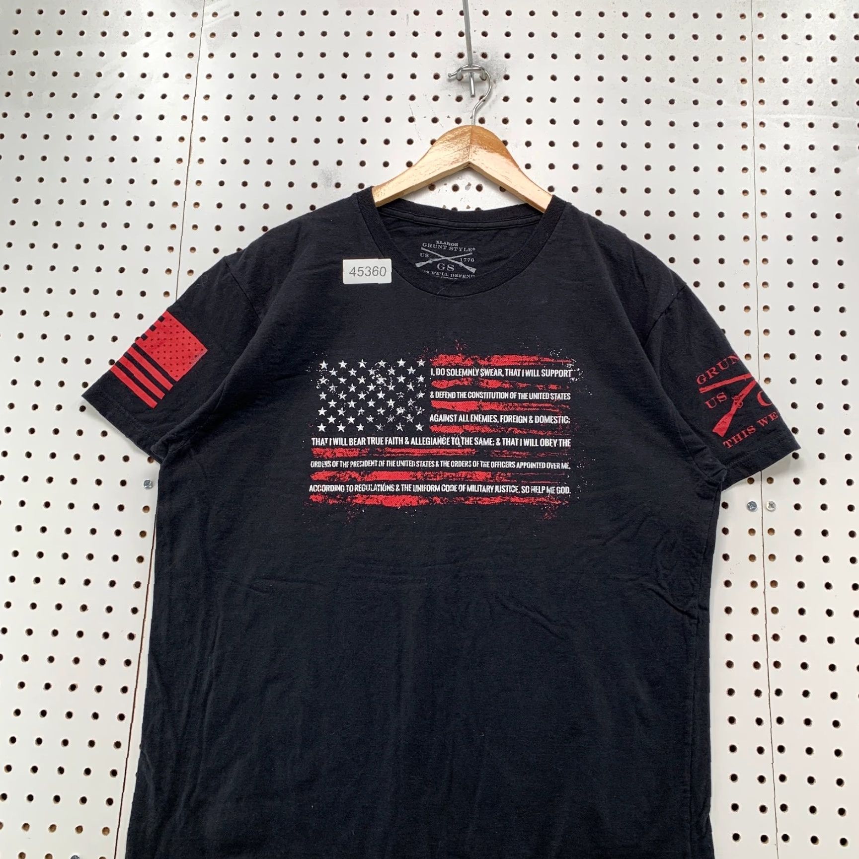 Vintage Grunt Style Shirt Mens XL Black I Do Solemnly Swear USA Flag Military Army Shirt XL Mens Black I Do Solemnly Swear USA Flag Military Army Size US XL / EU 56 / 4 - 2 Thumbnail