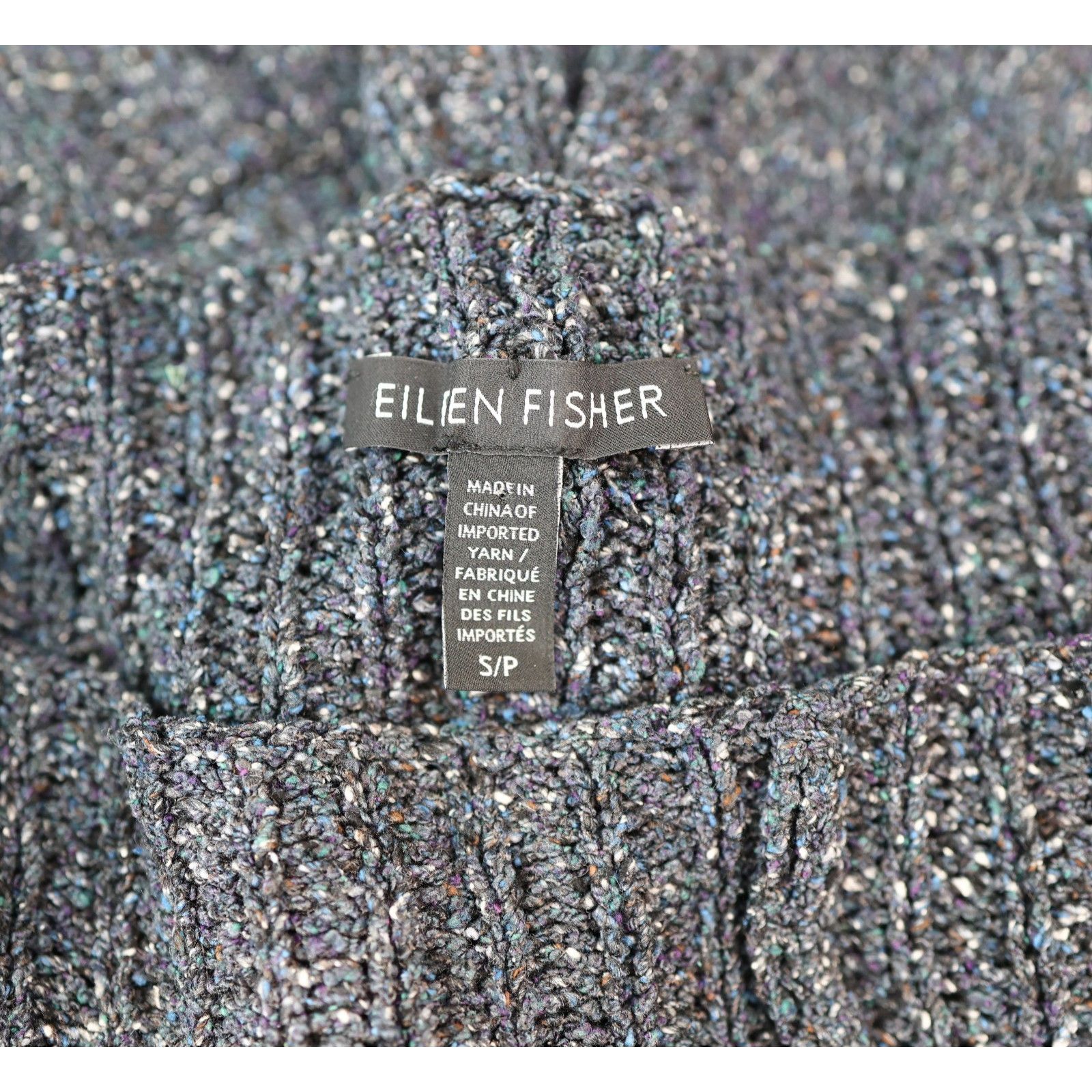 Eileen Fisher EILEEN FISHER Blue Boucle Knit Minimalist Sweater Size S Size S / US 4 / IT 40 - 5 Thumbnail