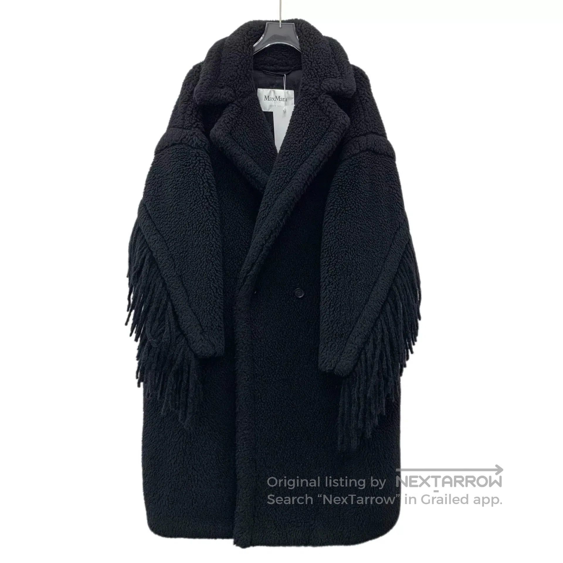 Other black long coat with fringed collar. Size US M / EU 48-50 / 2 - 1 Thumbnail