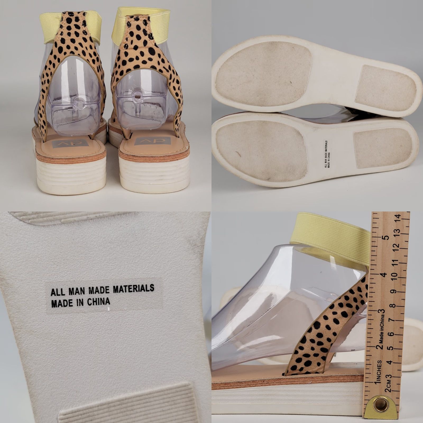 Dolce Vita DV Dolce Vita Hilfa Sandal Women 8.5 Casual Cheetah Strappy Pull On M Sandal Womens Size US 9 / IT 39 - 8 Thumbnail