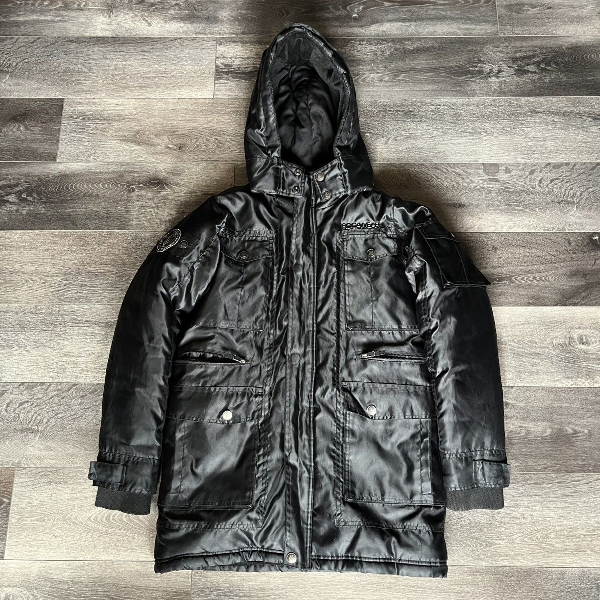 Rocawear Vintage Y2K Rocawear Classic Black Puffer Hooded Jacket Coat Size L / US 10 / IT 46 - 1 Thumbnail