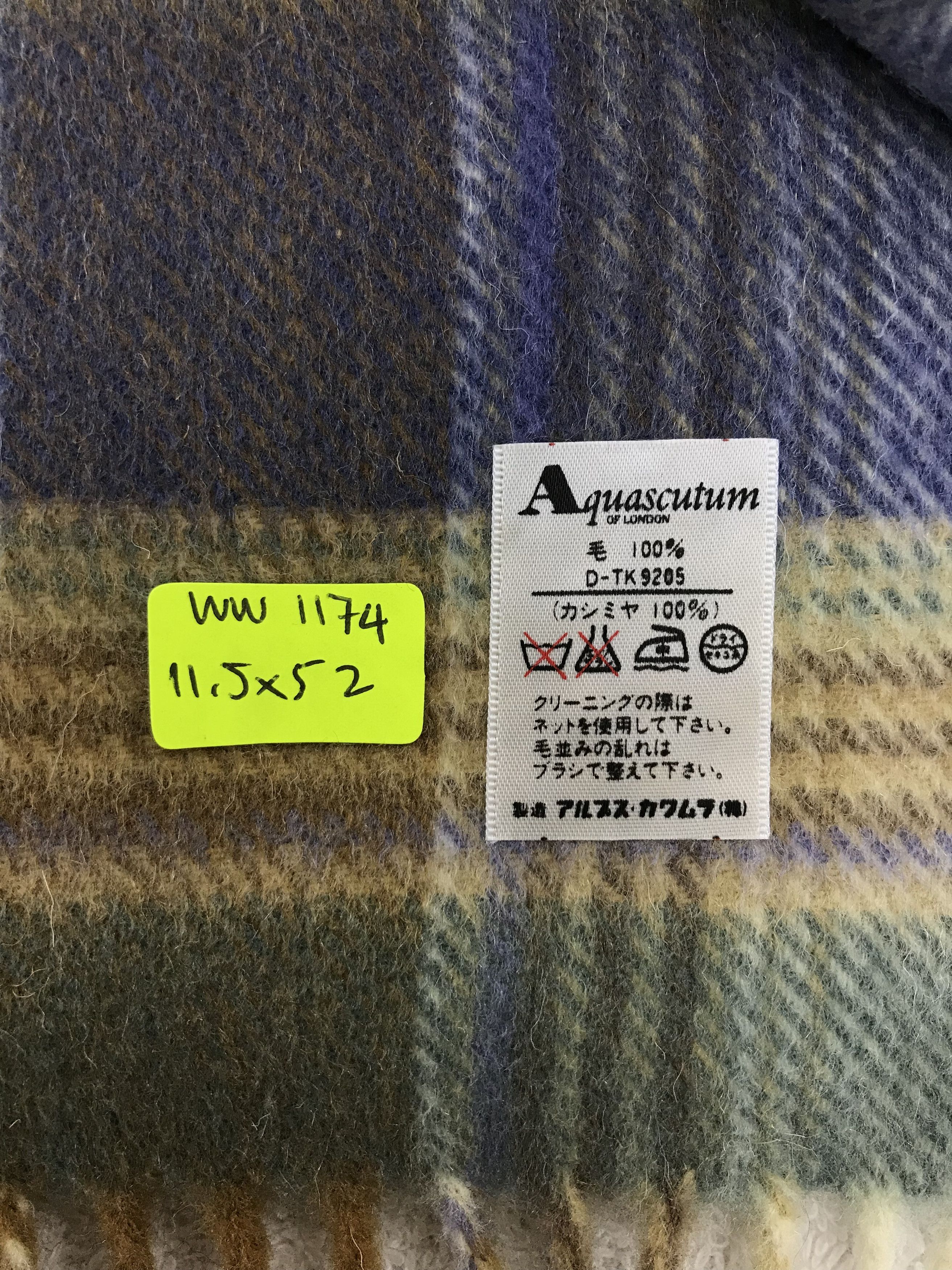 Aquascutum × Vintage Aquascutum Scarf / Muffler / Neckwear - WW1174 Size ONE SIZE - 5 Thumbnail