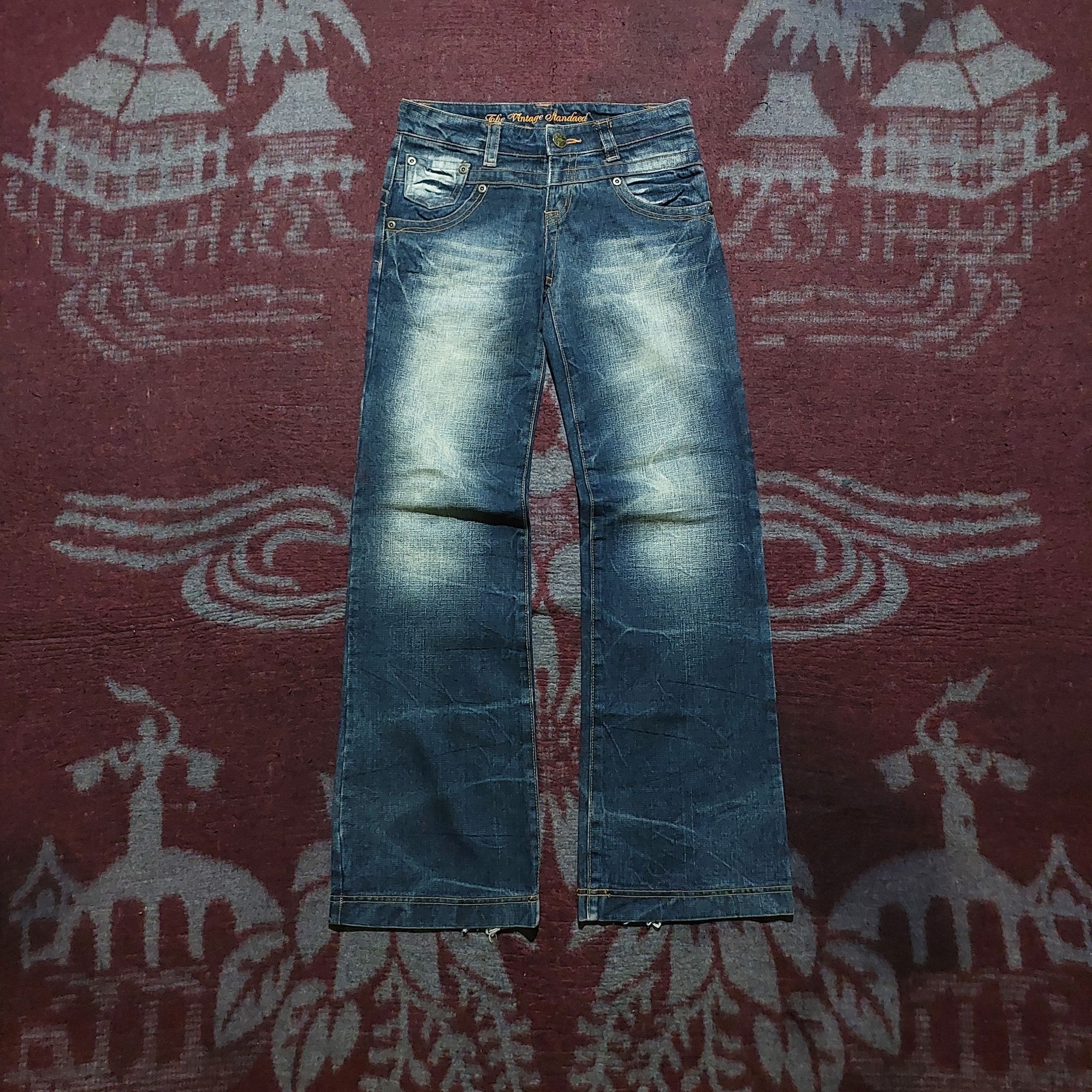 Tornado Mart The Comfortable Wear distressed blue flared jeans Size US 29 - 1 Thumbnail