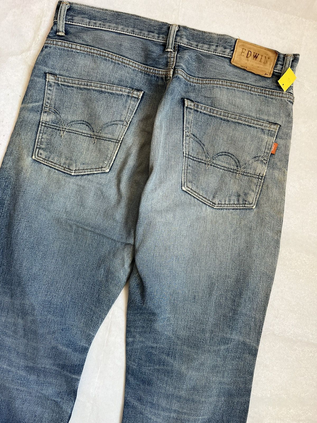 Edwin Edwin 505z Orange Selvedge Distressed Denim Size US 37 - 14 Thumbnail