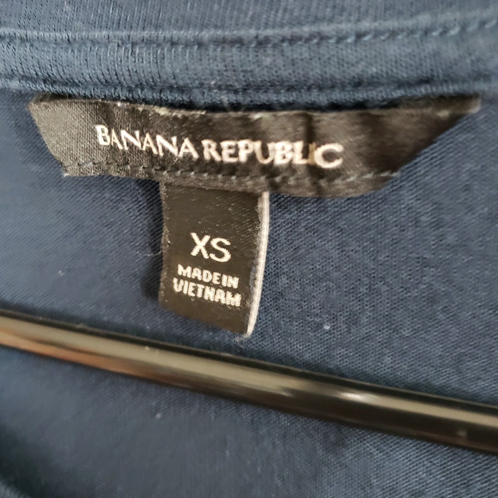 Banana Republic Banana Republic Womens Cross Front Top XS Solid Blue Short Sleeve Modal Blend T-Shirt Womens Size XS / US 0-2 / IT 36-38 - 5 Thumbnail