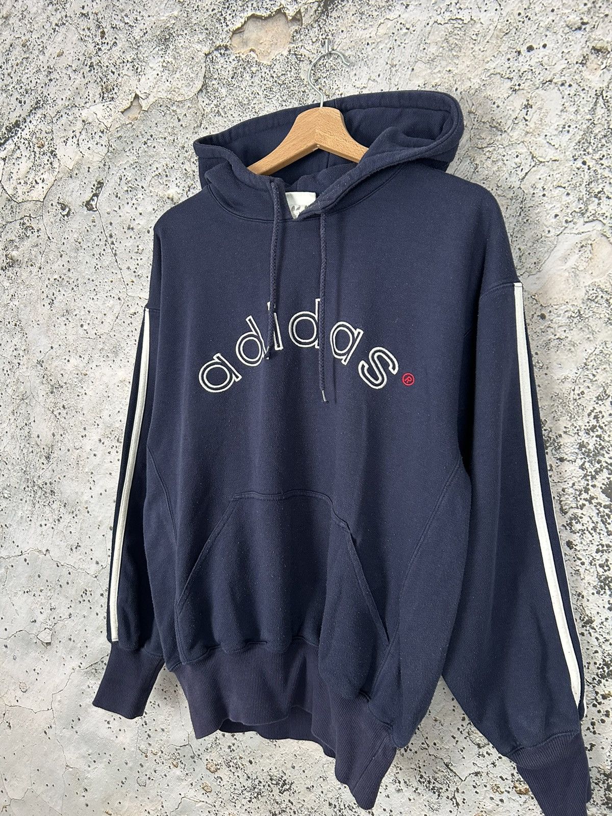 Adidas Vintage Adidas 90s Spellout Baggy Hoodie Sportswear Hype Size US S / EU 44-46 / 1 - 2 Thumbnail