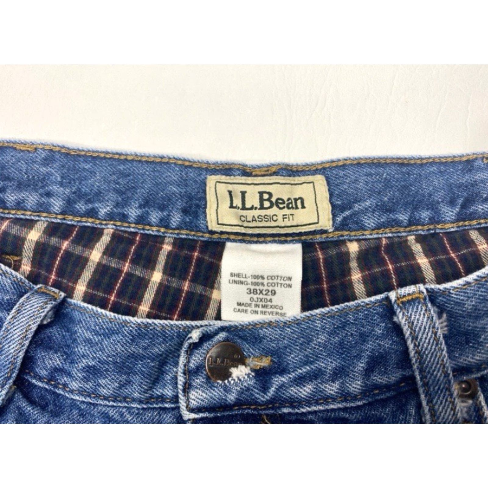 Vintage L.L. Bean Jeans Mens 38x26 Denim Blue Classic Fit 5-Pocket Lined 8557 Size US 38 / EU 54 - 7 Thumbnail