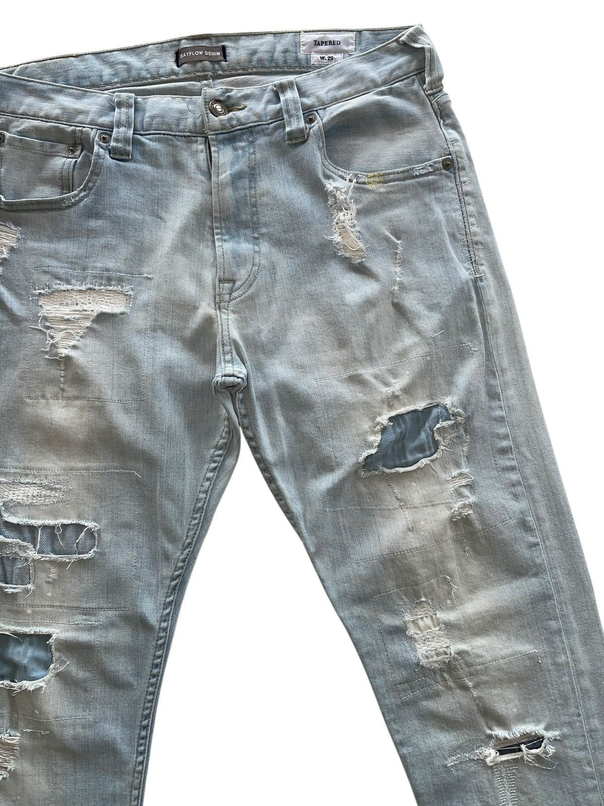 Japanese Brand Ripped Distressed Bayflow Denim Size US 30 / EU 46 - 6 Thumbnail