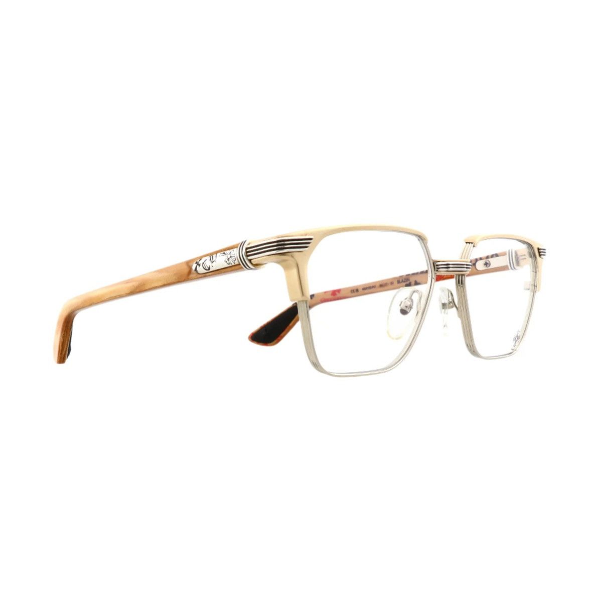 Chrome Hearts Chrome Hearts Blazin Stencil Wood Glasses Size ONE SIZE - 1 Thumbnail