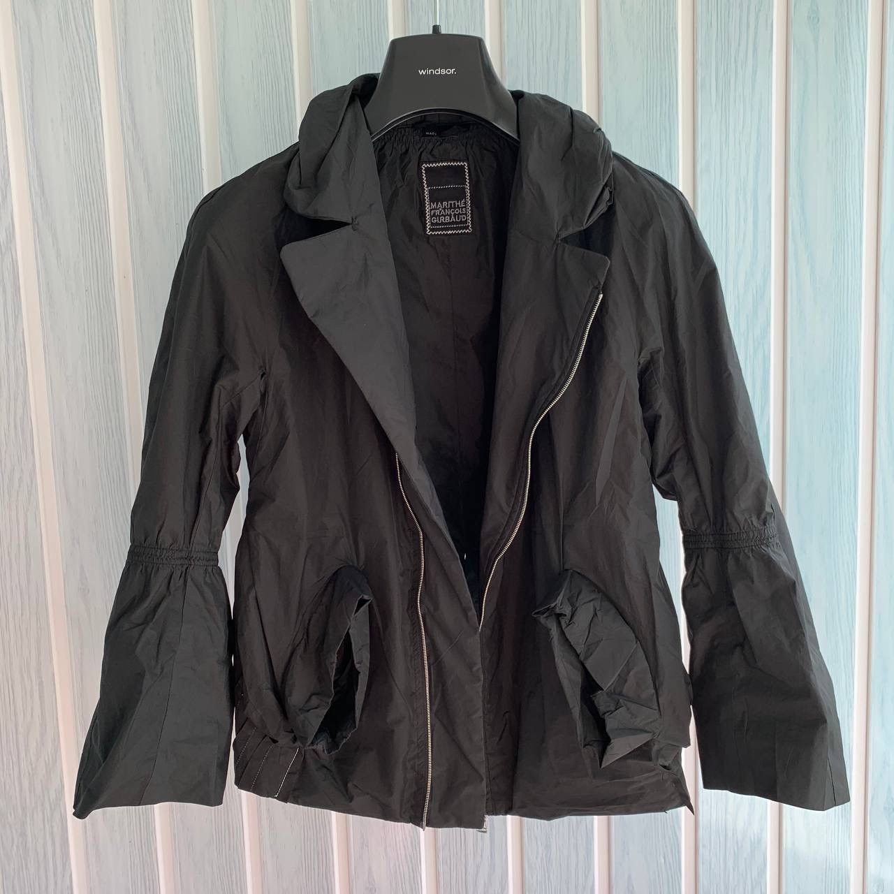 Designer × Marithe + Francois Girbaud Vintage Marithe Francois Girbaud Black Geometric Zip Jacket Size M / US 6-8 / IT 42-44 - 7 Thumbnail